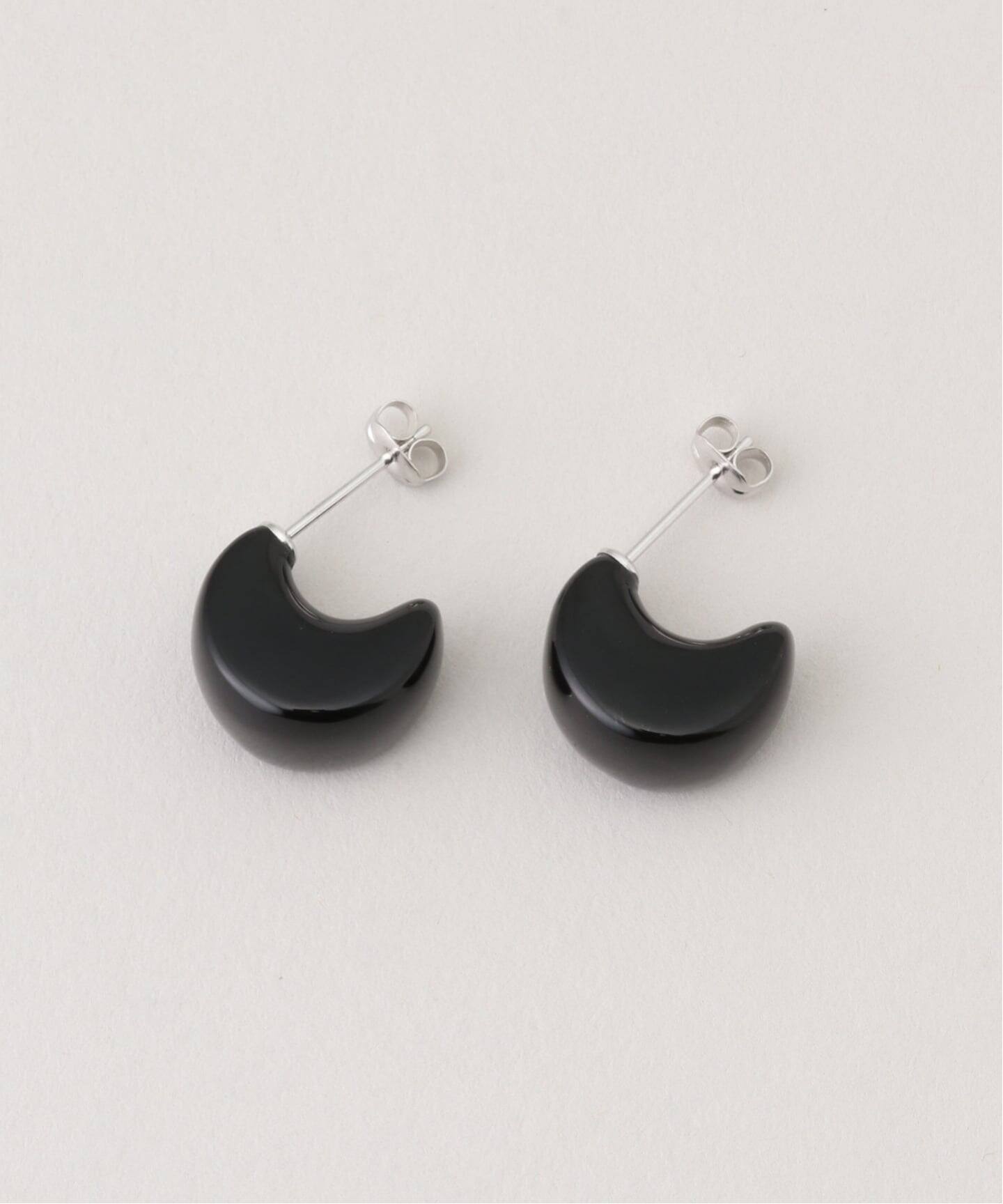 PREEK/プリーク how raw stone moon hoop（ピアス（両耳用 