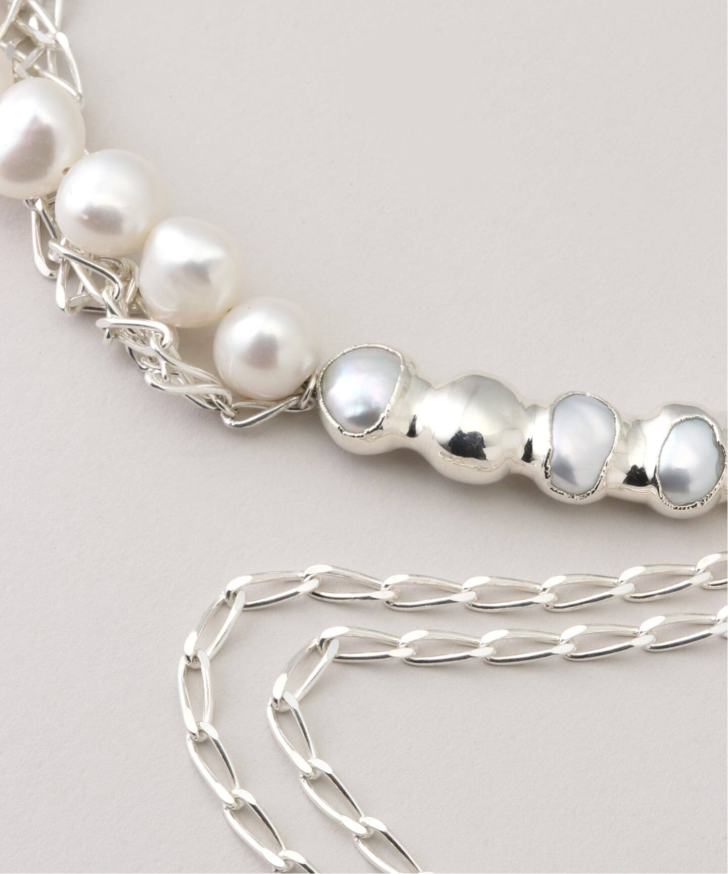 PREEK/プリーク Baroque pearl TSUBOMI dip asymmetr（ネックレス