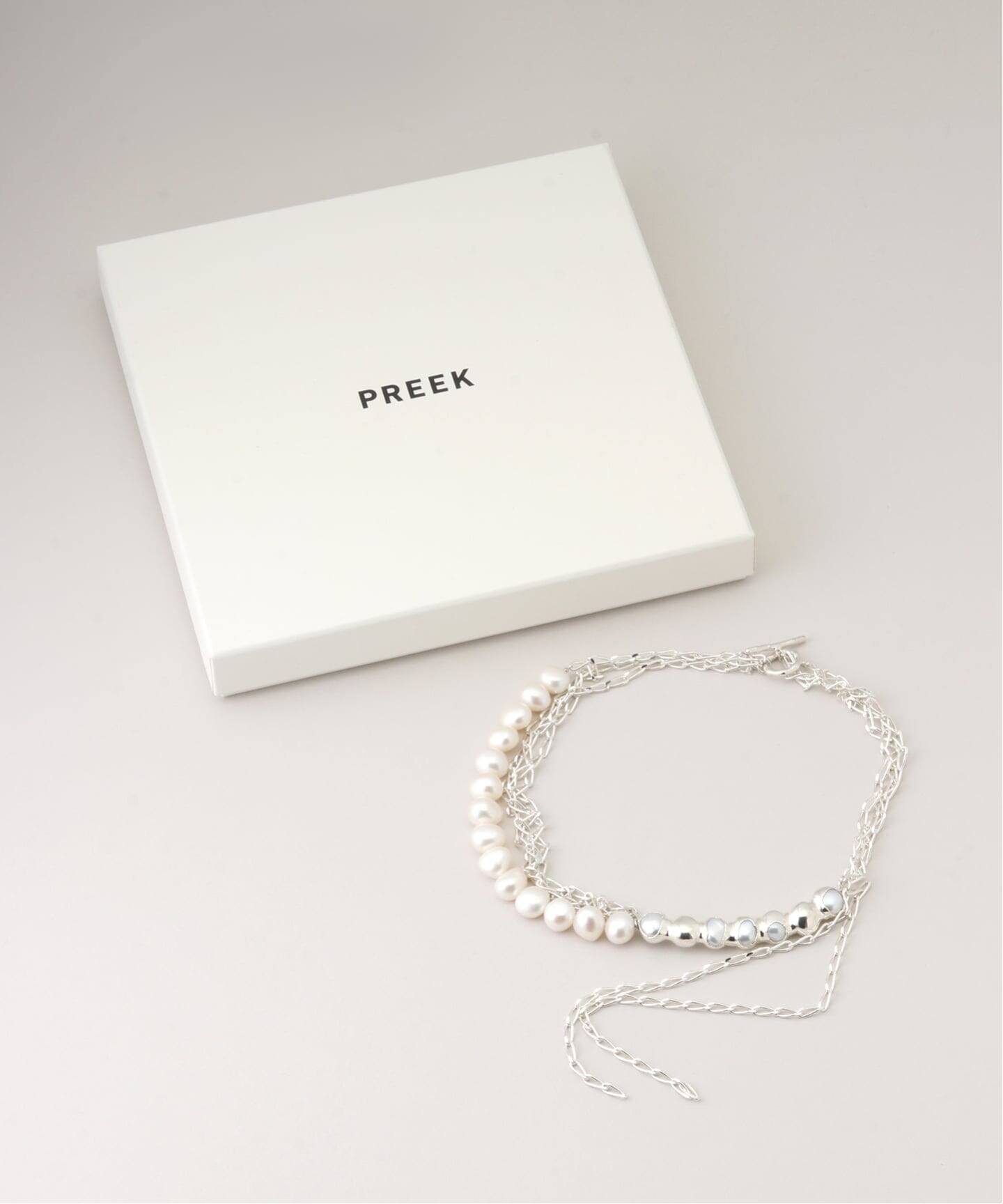 PREEK/プリーク Baroque pearl TSUBOMI dip asymmetr（ネックレス