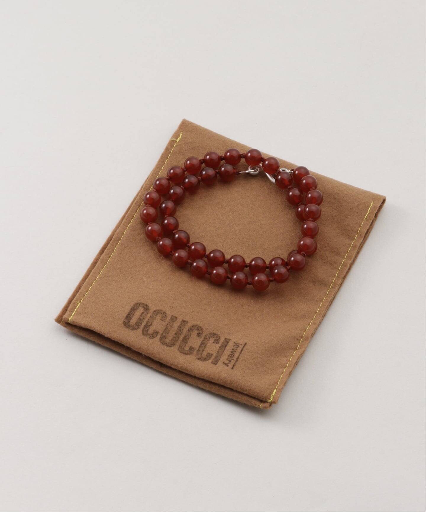 OCUCCI/オクチ STONE 8mm 43cm CHOKER RED AGATE ネックレス