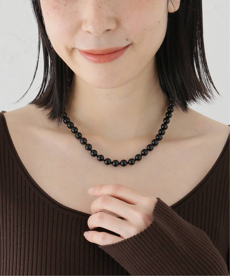 ≪追加≫OCUCCI/オクチ 別注STONE8mm 43CM CHOKER ONYX（ネックレス 
