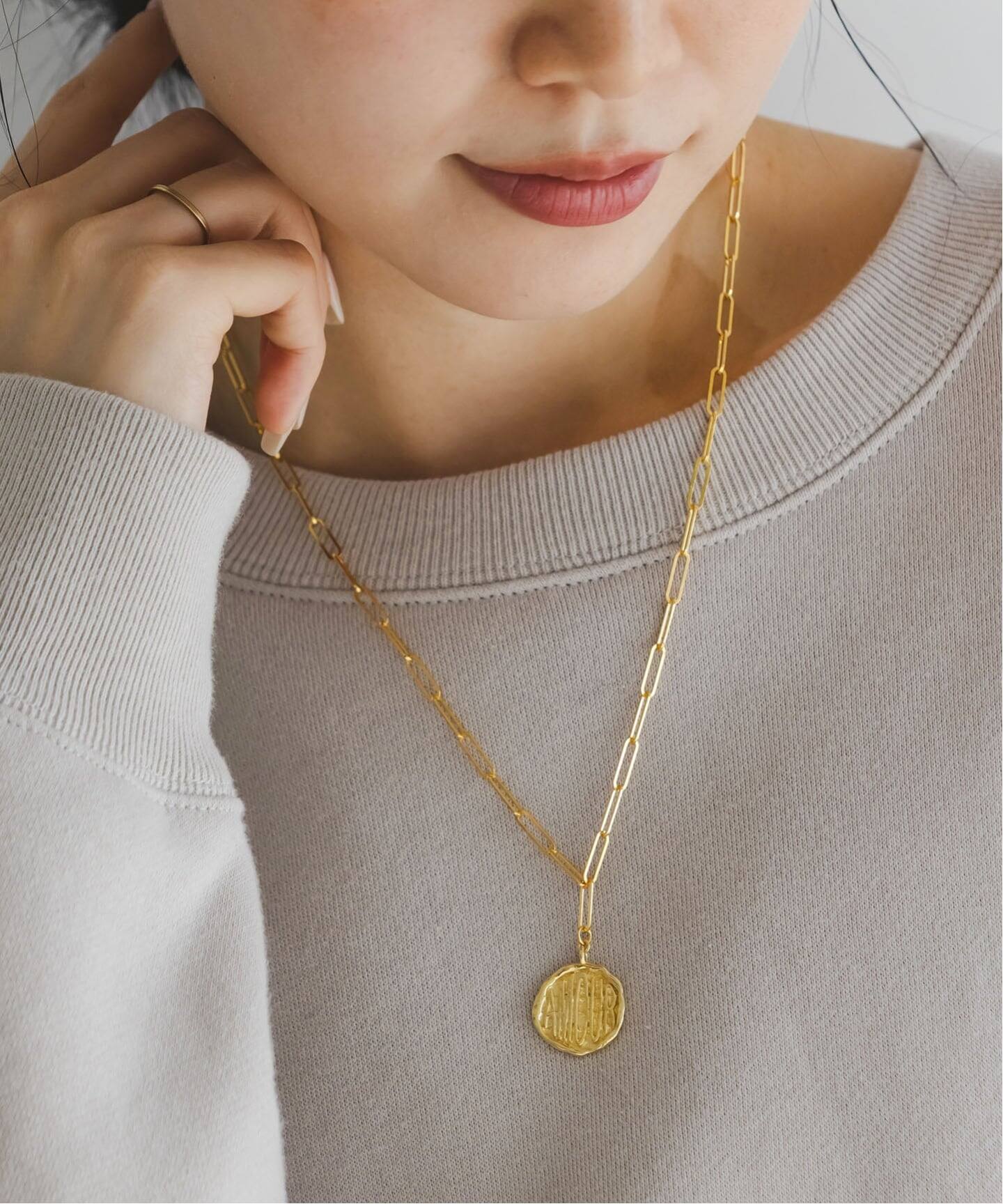 chibi jewels/チビジュエルズ Letter Coin Necklace（ネックレス