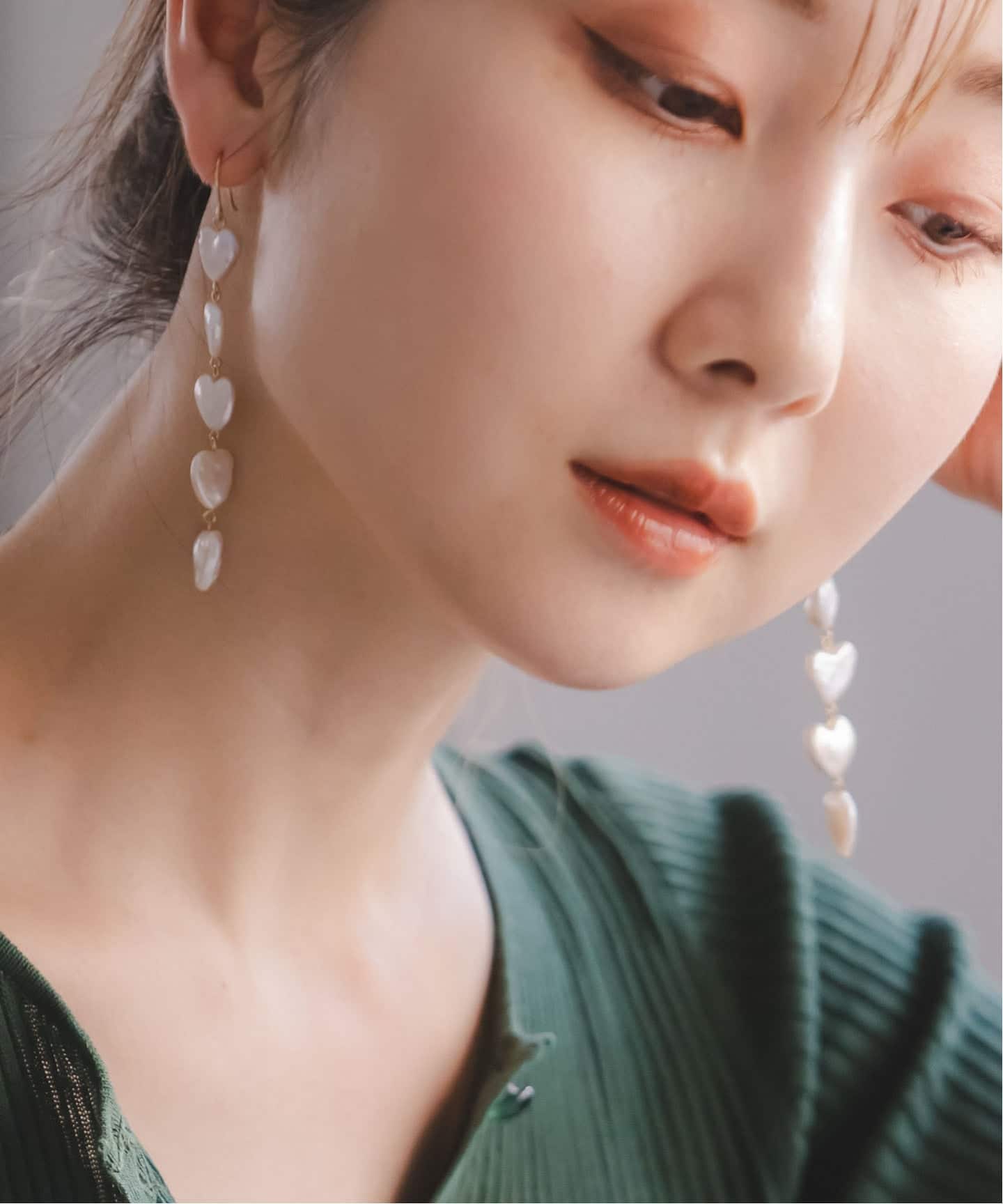 予約》MIHOKO SAKAI/ミホコサカイ ハートパールピアス（ピアス（両耳用