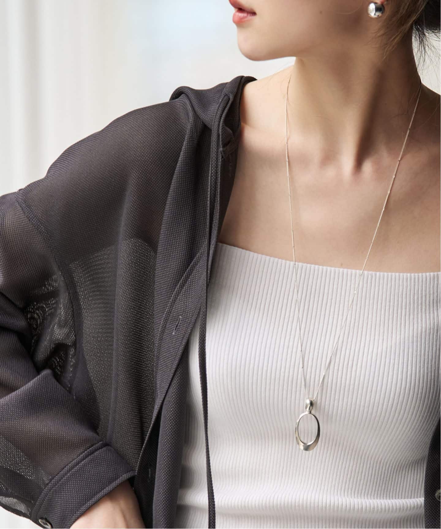 Nina&Jules/ニナ・エ・ジュールOval Pendant necklace 70cm