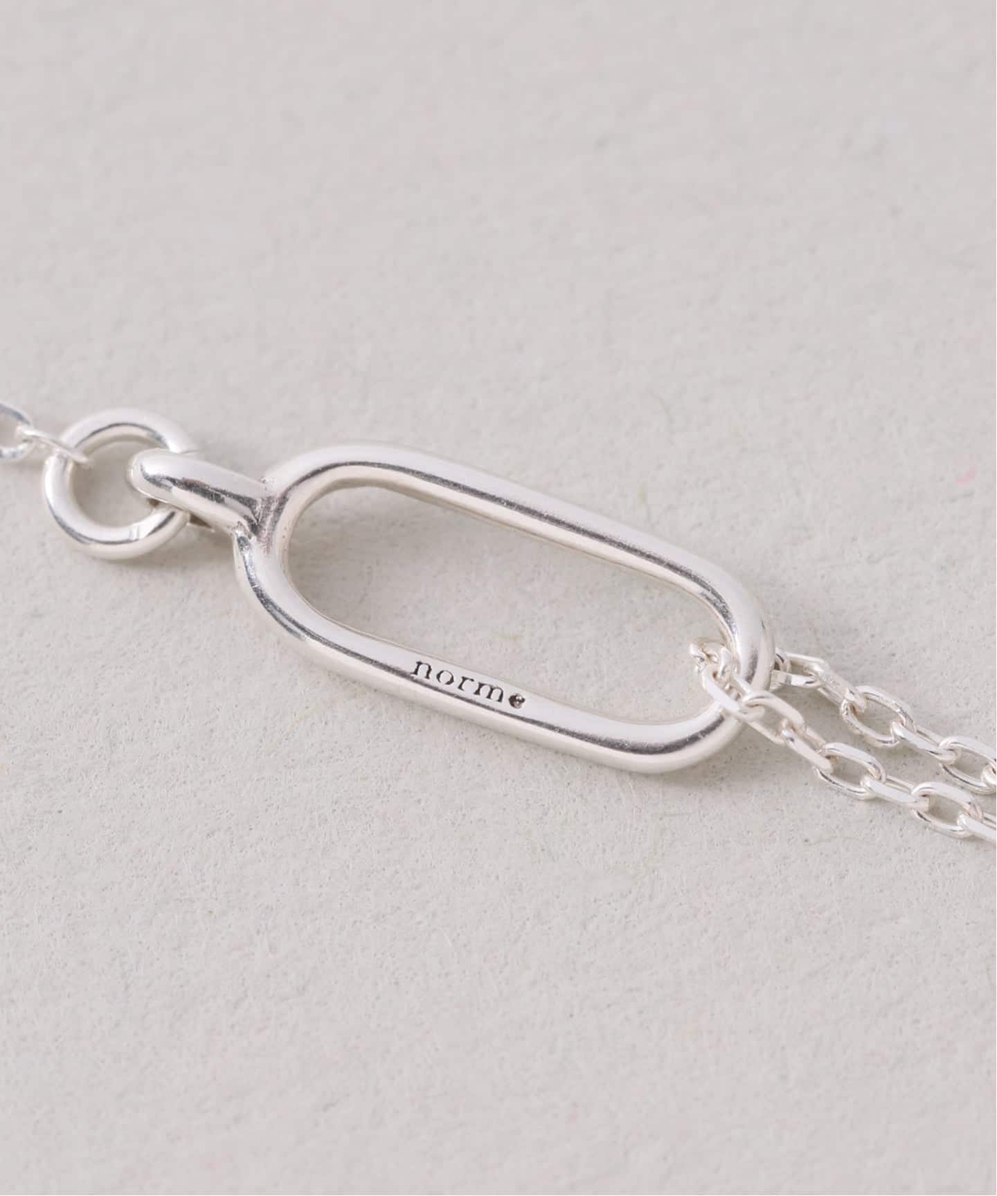 予約》norme/ノーム tag chain necklace(シルバー)（ネックレス