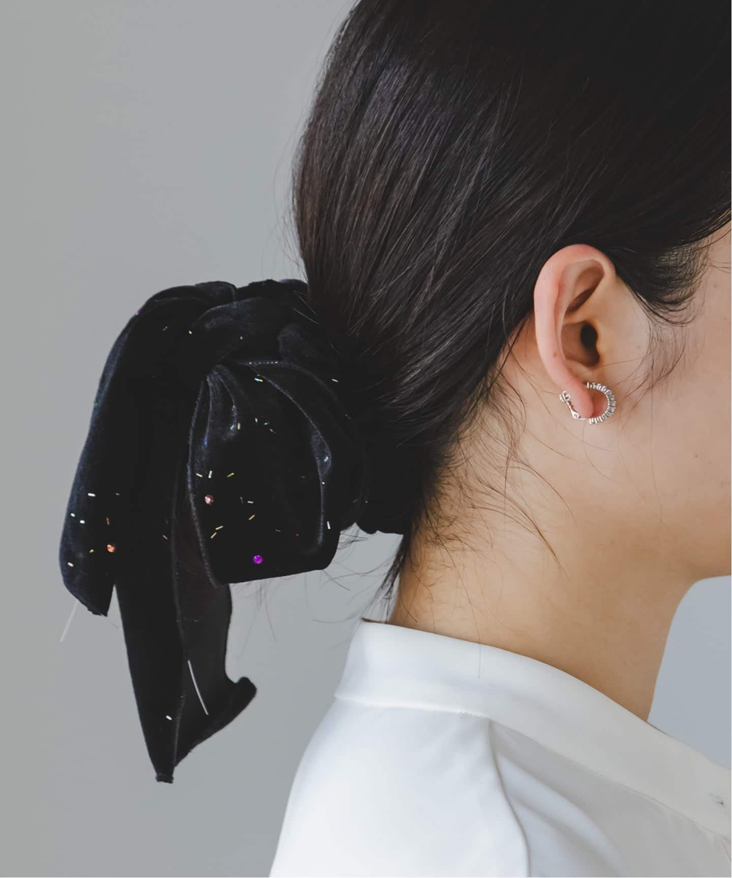 TRESSE/トレス Sparkly velour ribbon chouchou（ヘアアクセサリー