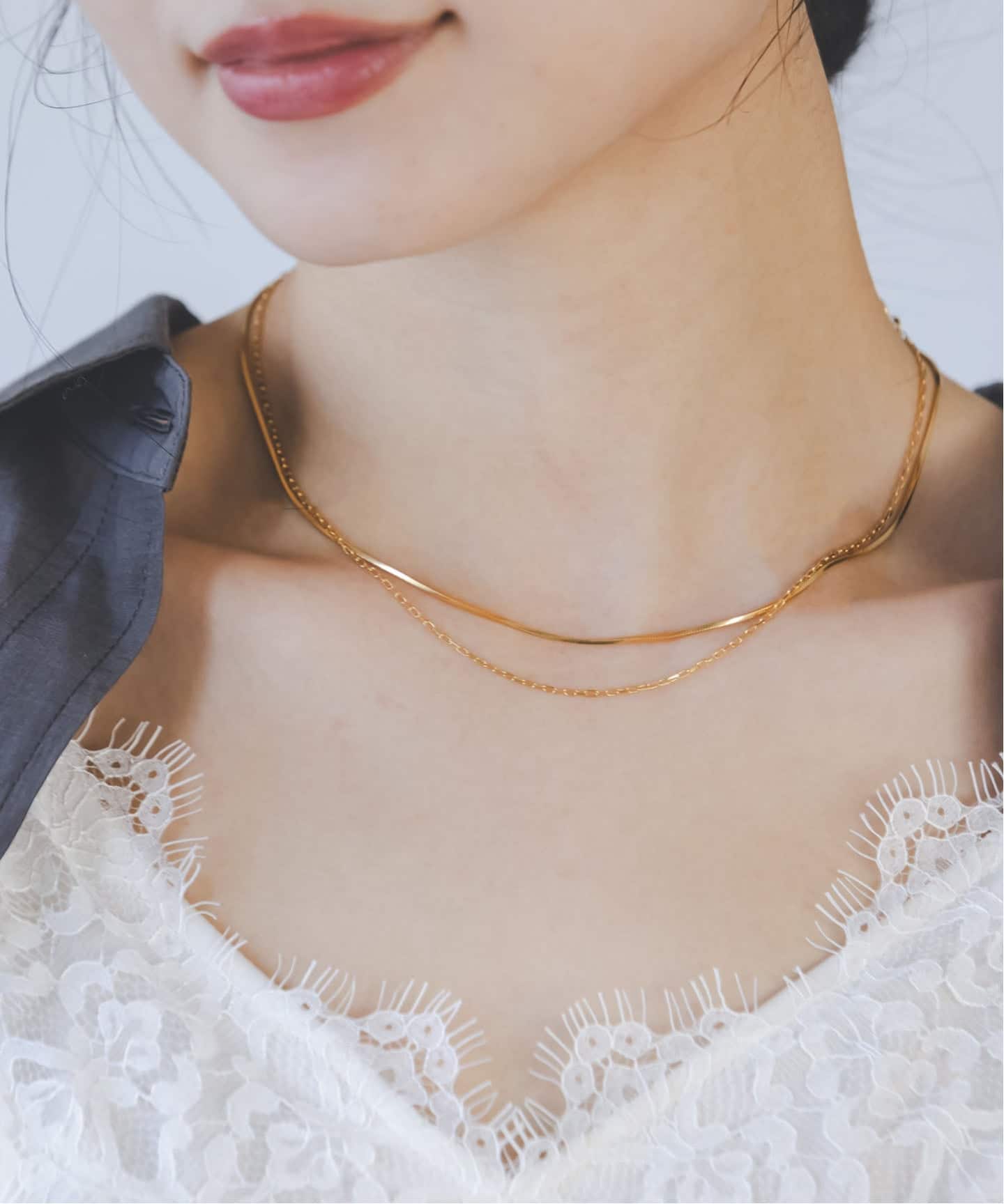 WEB限定追加予約》MARIHA/マリハ Silent Rain ネックレス2連 40cm