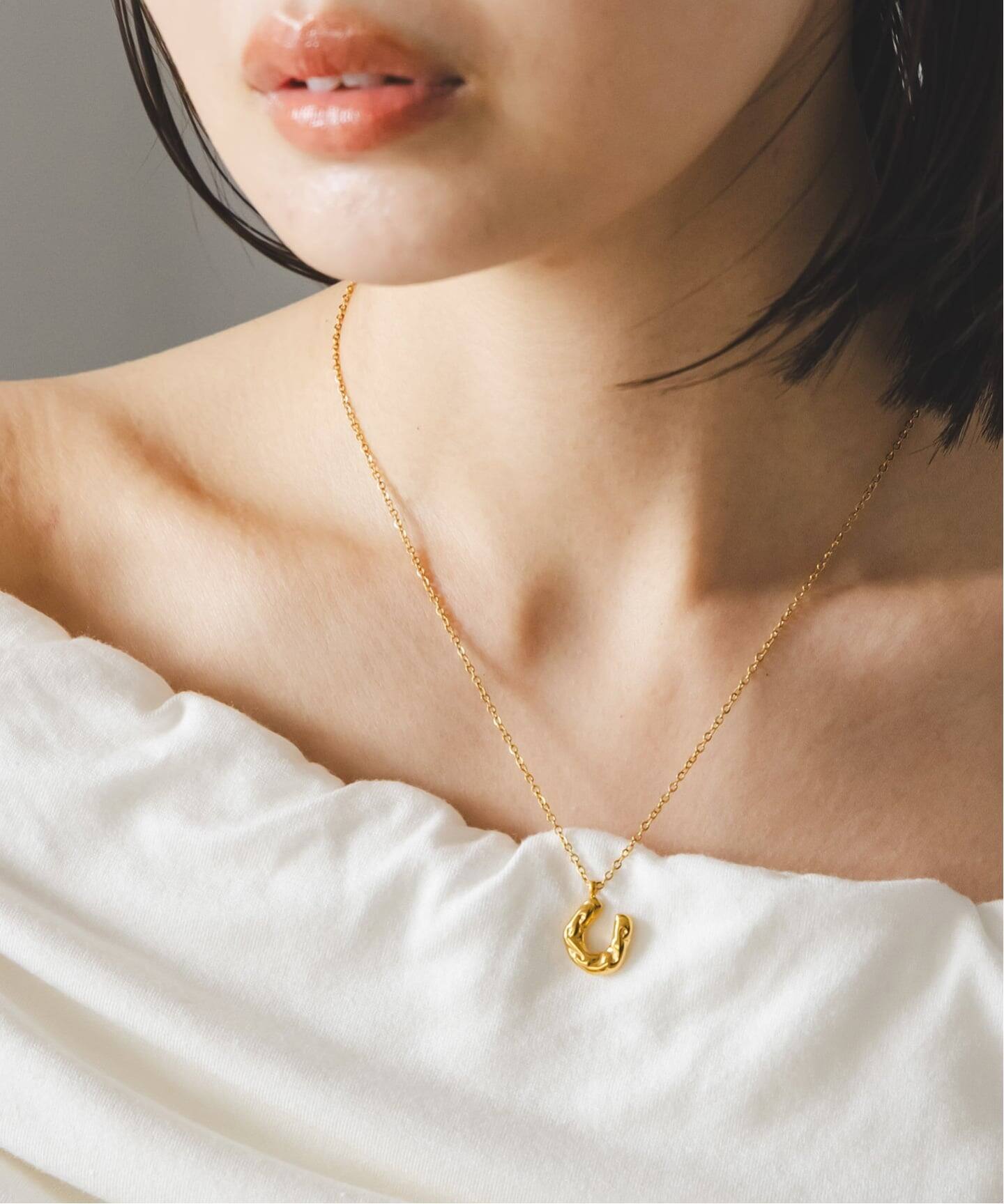 追加》PETIT MOMENTS/プティモーメント Horse Shoe Charm Necklace 