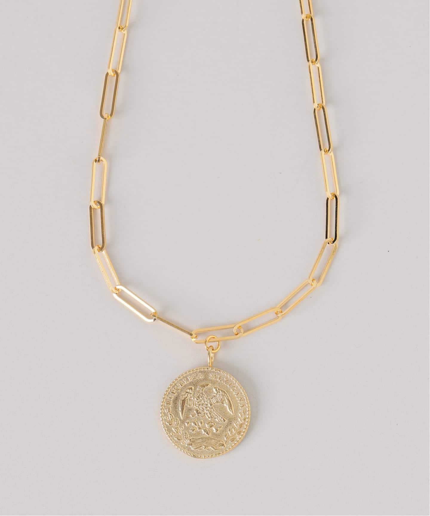 chibi jewels/チビジュエルズ rectangle chain Mex Coin Necklace