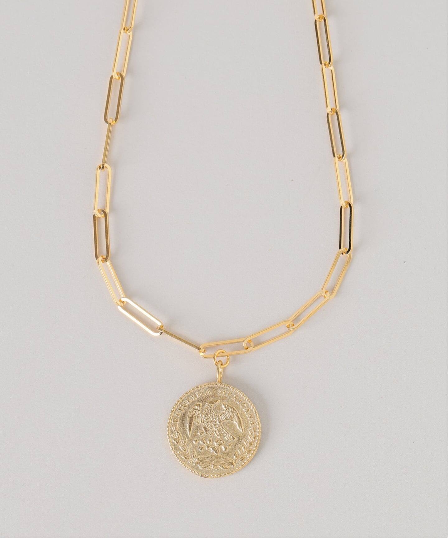 chibi jewels/チビジュエルズ rectangle chain Mex Coin Necklace 