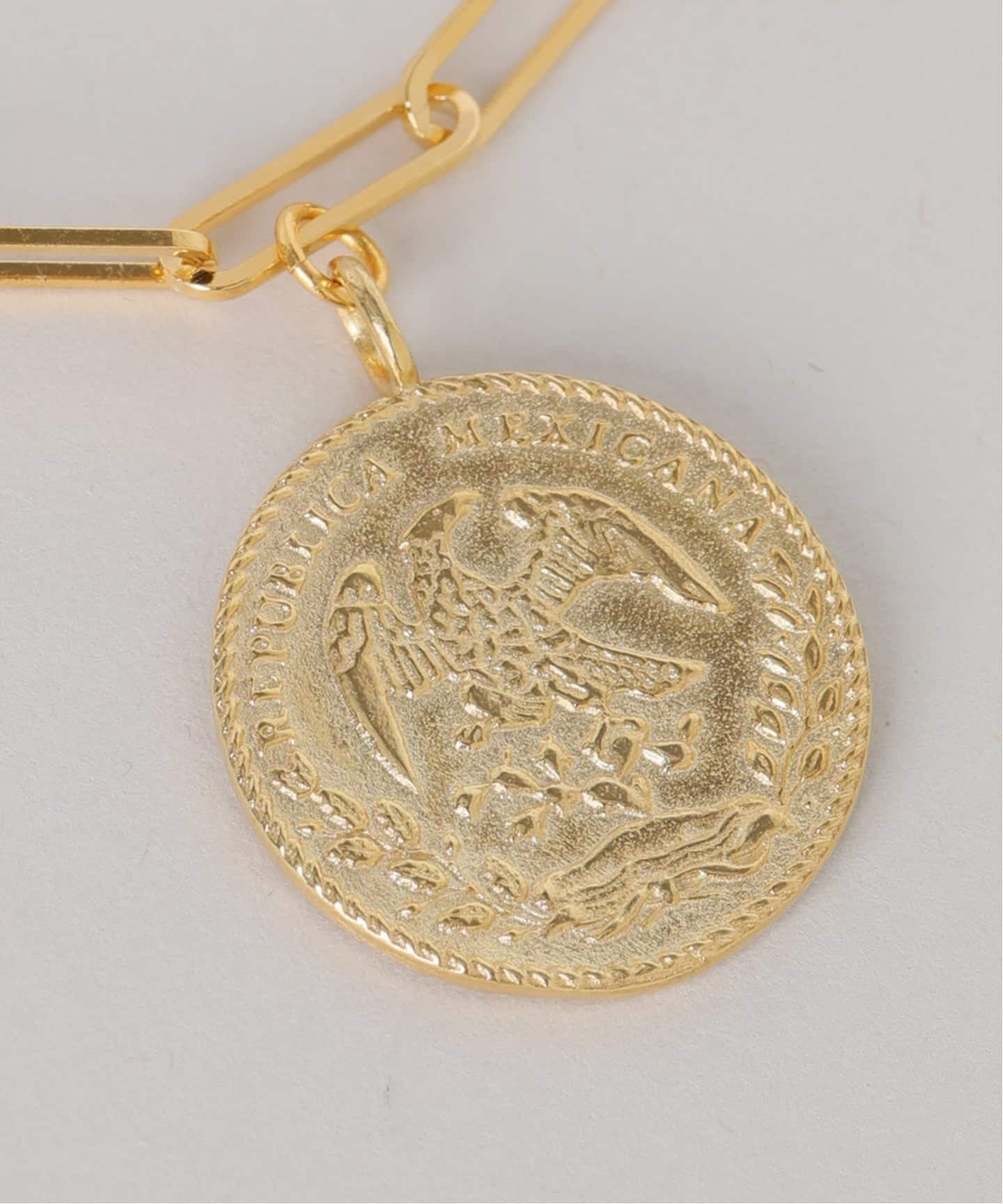chibi jewels/チビジュエルズ rectangle chain Mex Coin Necklace