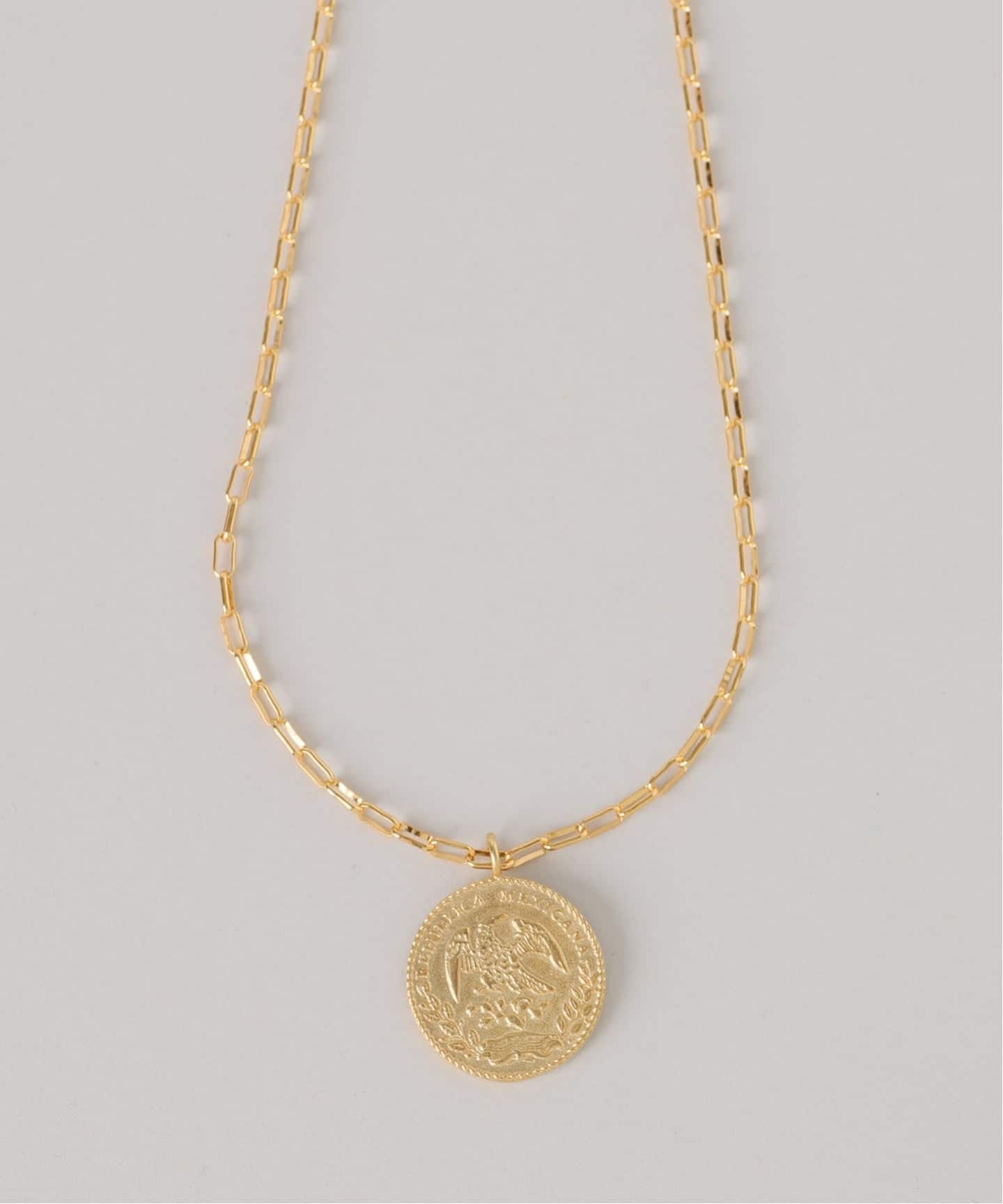 chibi jewels/チビジュエルズ mini rectangle chain Mex Coin necklace