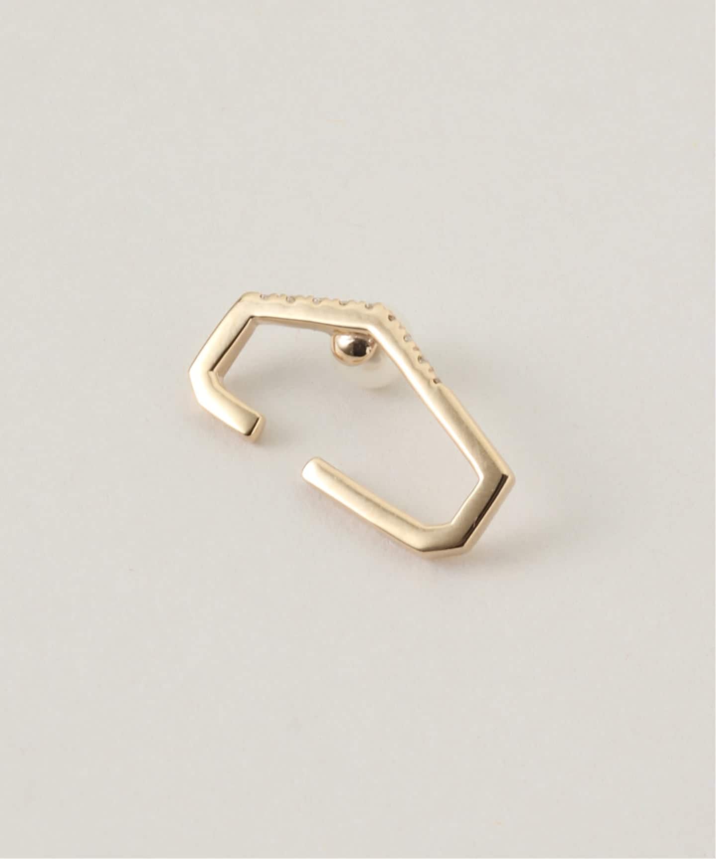 Hirotaka 片耳　パールピアス Hirotaka/ヒロタカ MANHATTAN Polygon Diamond Pearl（ピアス（片耳用
