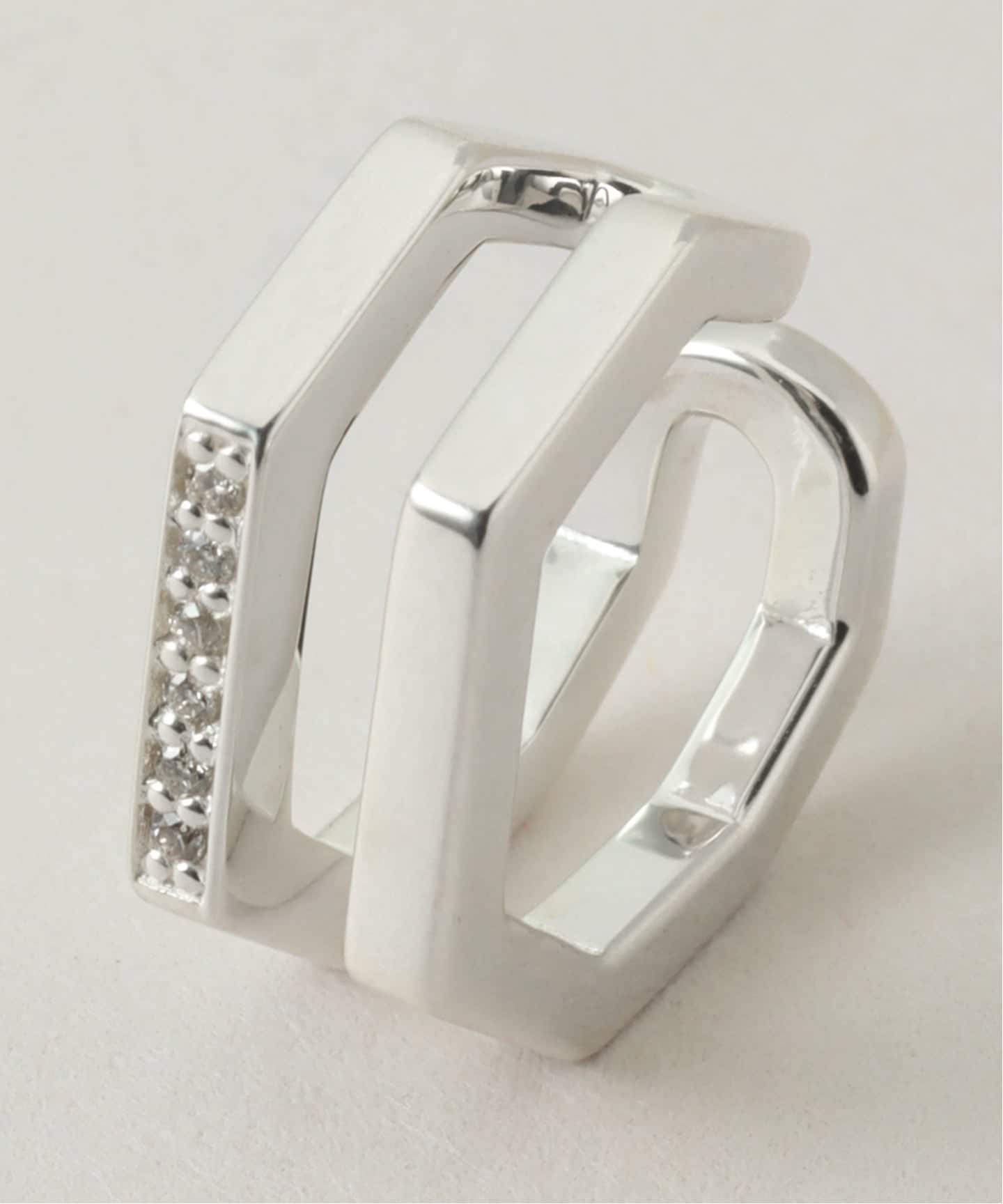 Hirotaka/ヒロタカ MANHATTAN Double Octagon Diamon（ピアス（片耳用