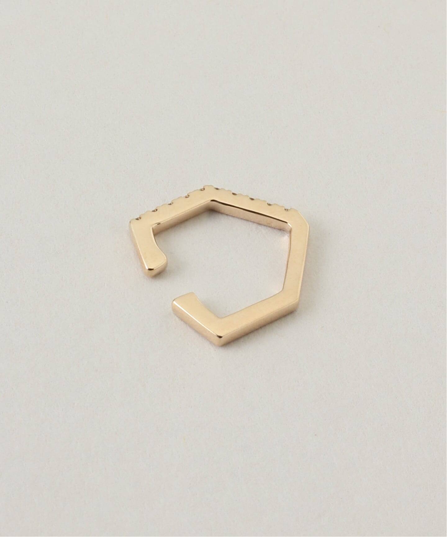 Hirotaka/ヒロタカ MANHATTAN Hexagon Diamond Ear C（ピアス（片耳用