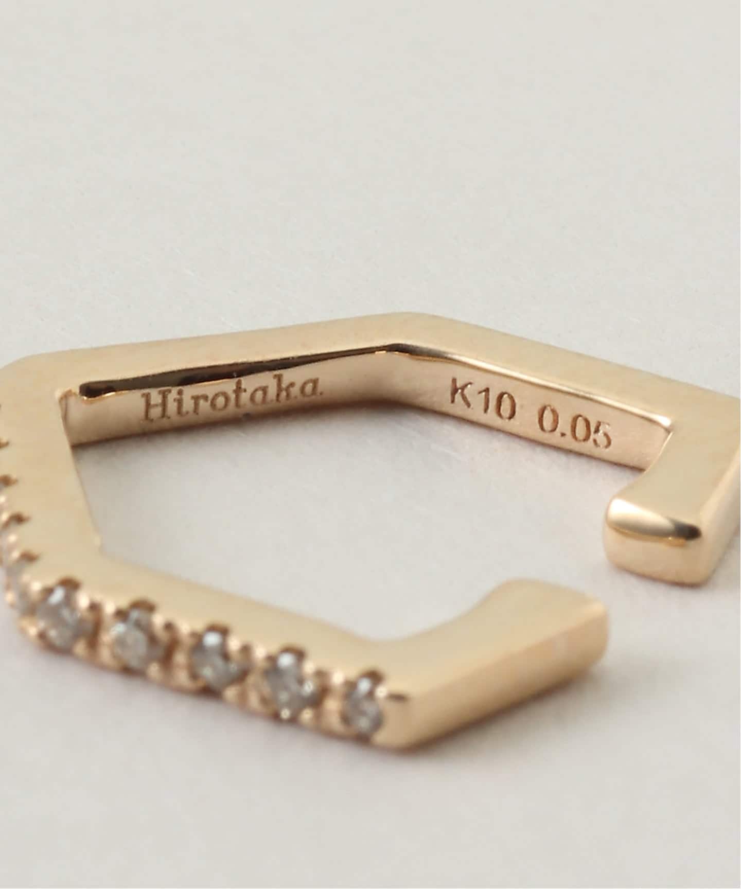 Hirotaka/ヒロタカ MANHATTAN Hexagon Diamond Ear C（ピアス（片耳用