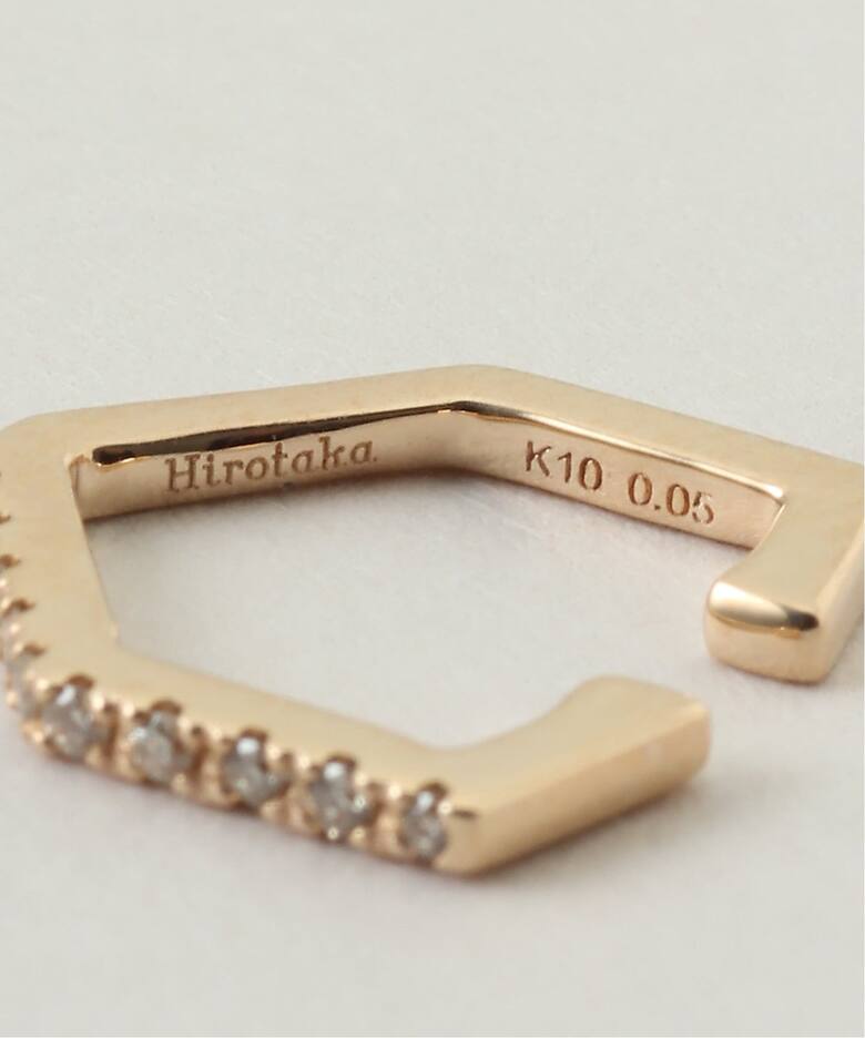 Hirotaka/ヒロタカ MANHATTAN Hexagon Diamond Ear C（ピアス（片耳用 