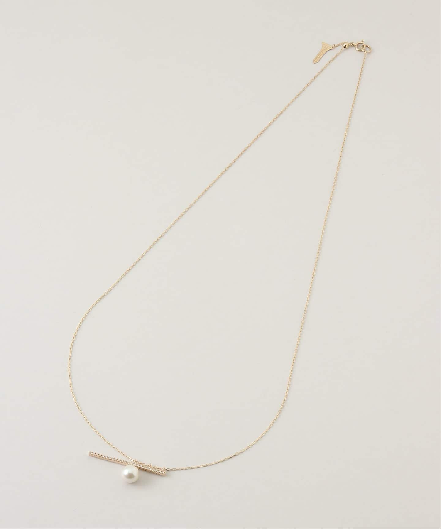 Hirotaka/ヒロタカ Drosera Diamond Akoya Pearl Bar（ネックレス