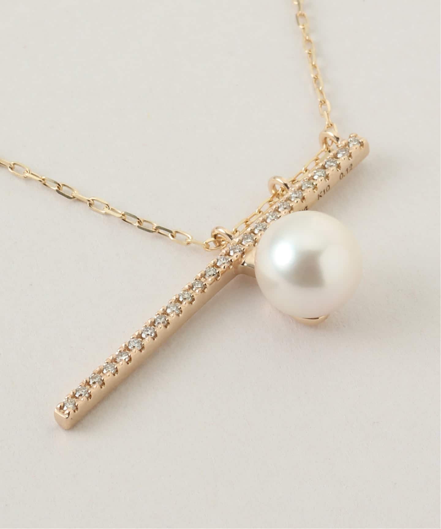 Hirotaka/ヒロタカ Drosera Diamond Akoya Pearl Bar（ネックレス