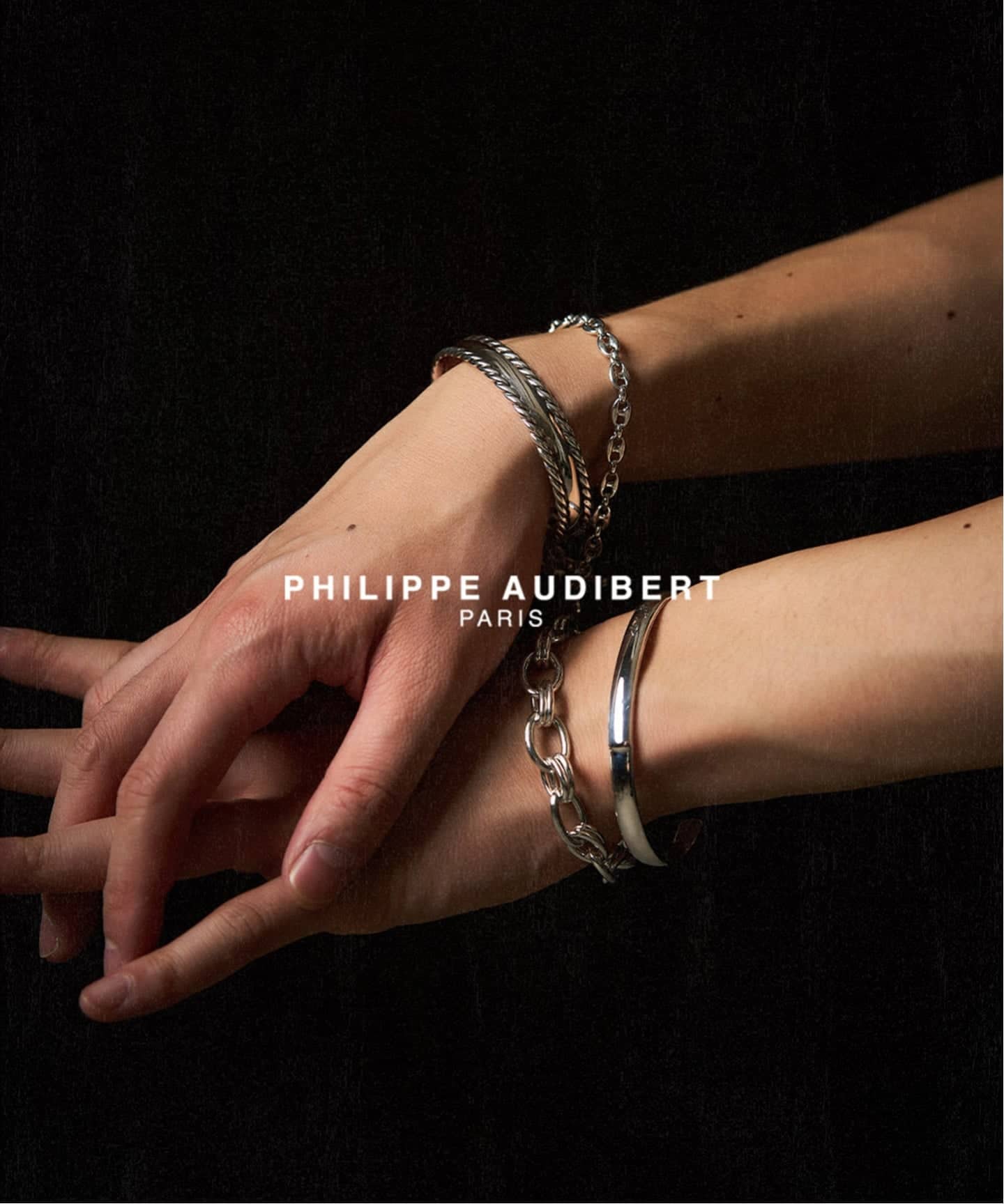 PHILIPPE AUDIBERT Byron bracelet, brass silver plated