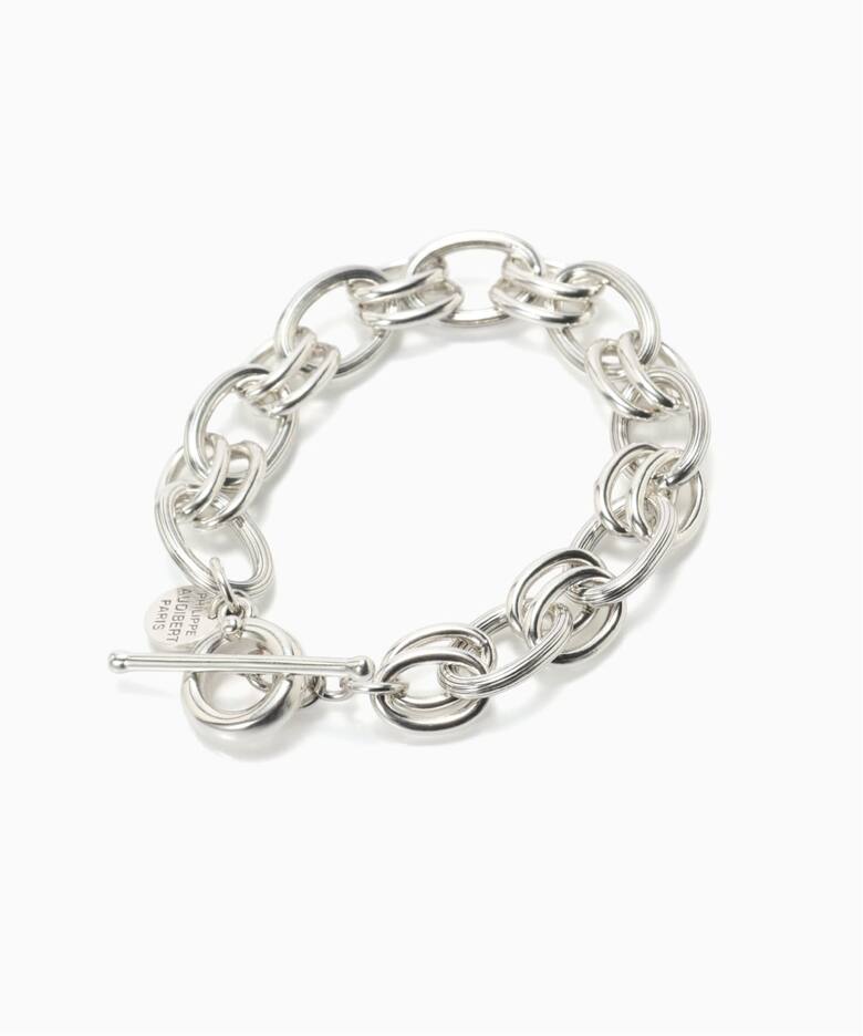 PHILIPPE AUDIBERT Byron bracelet, brass silver plated 