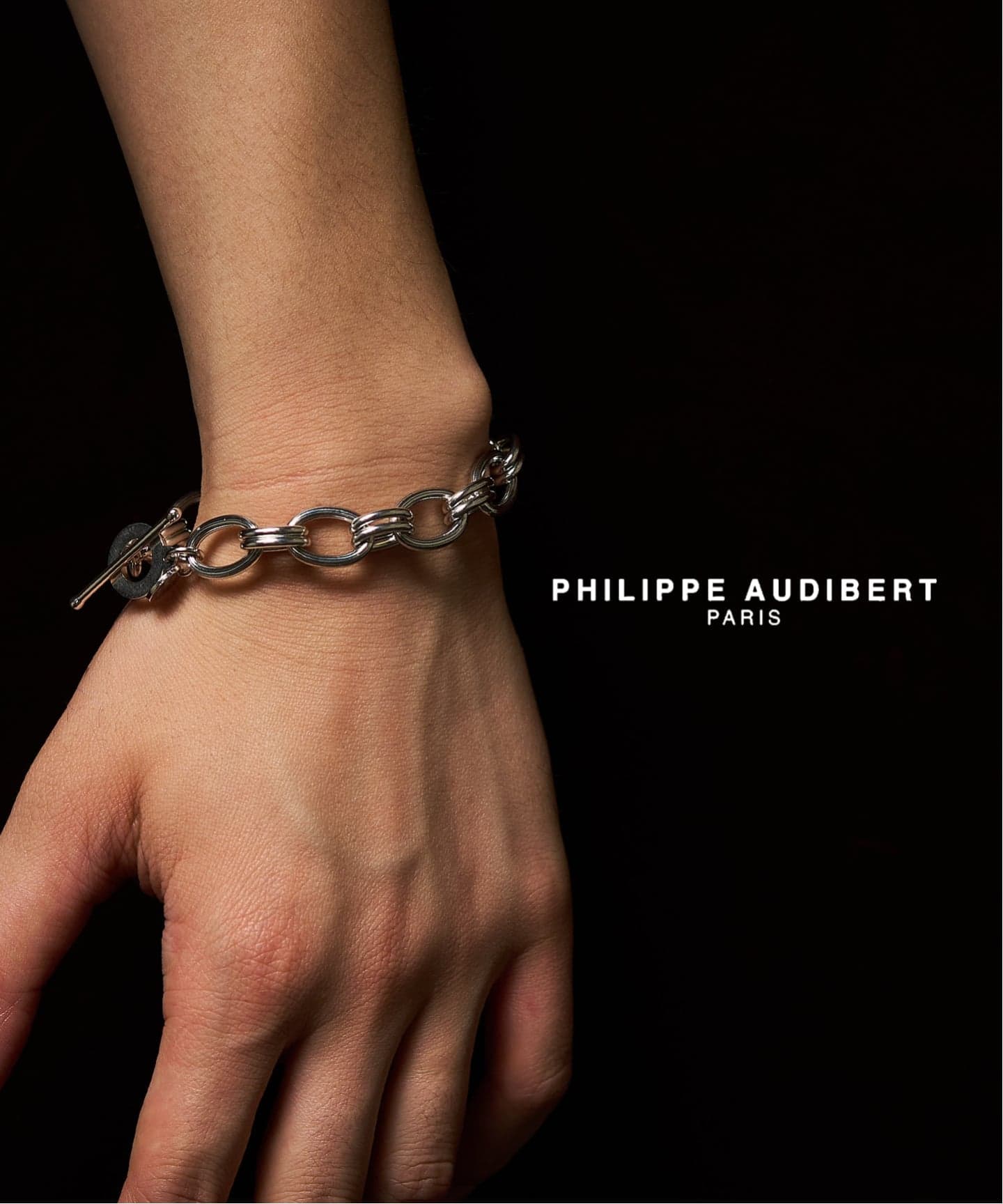 PHILIPPE AUDIBERT Byron bracelet, brass silver plated