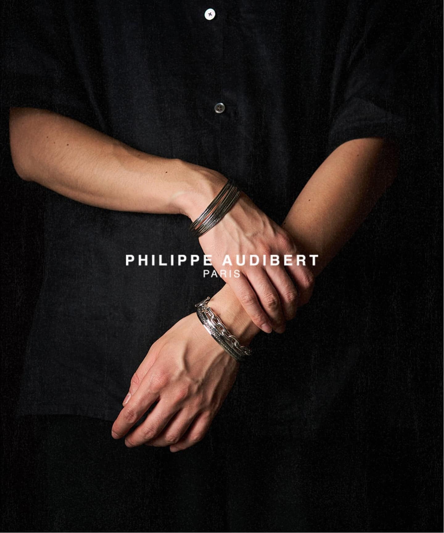 PHILIPPE AUDIBERTバングル PHILIPPE AUDIBERT Dilys Hbracelet brass silver plated