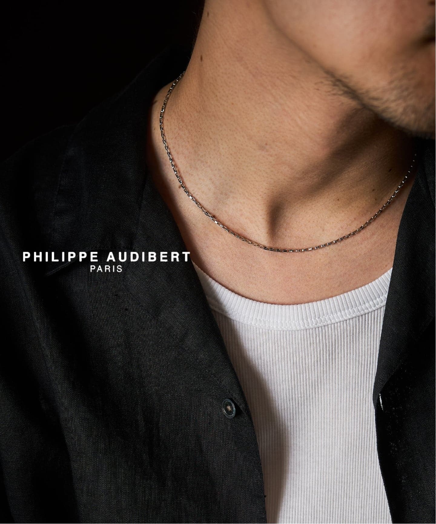 PHILIPPE AUDIBERT Olie chain necklace brass silver pla（ネックレス