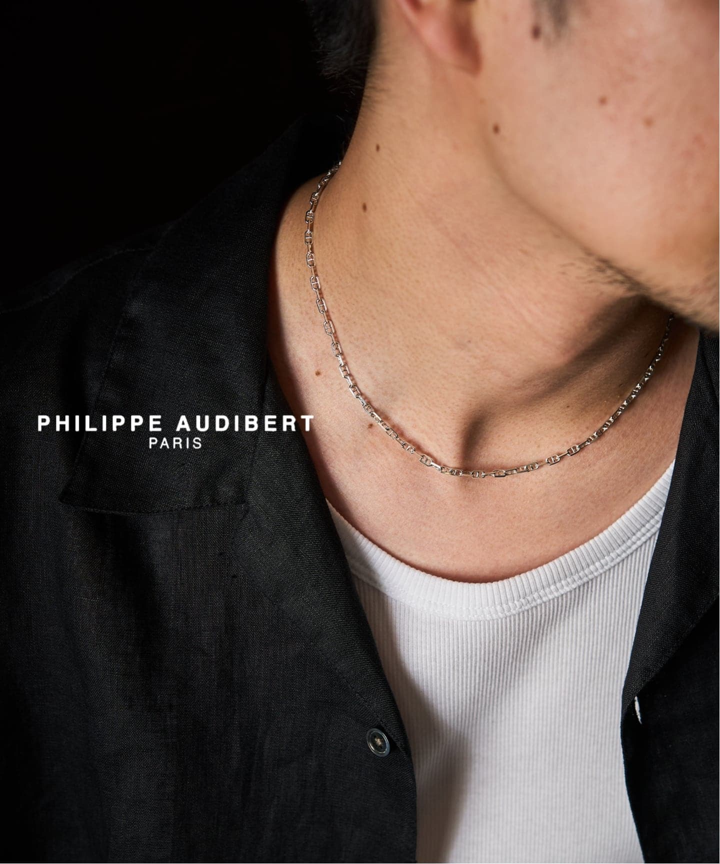 PHILIPPE AUDIBERT Enara necklace brass silver plated,（ネックレス