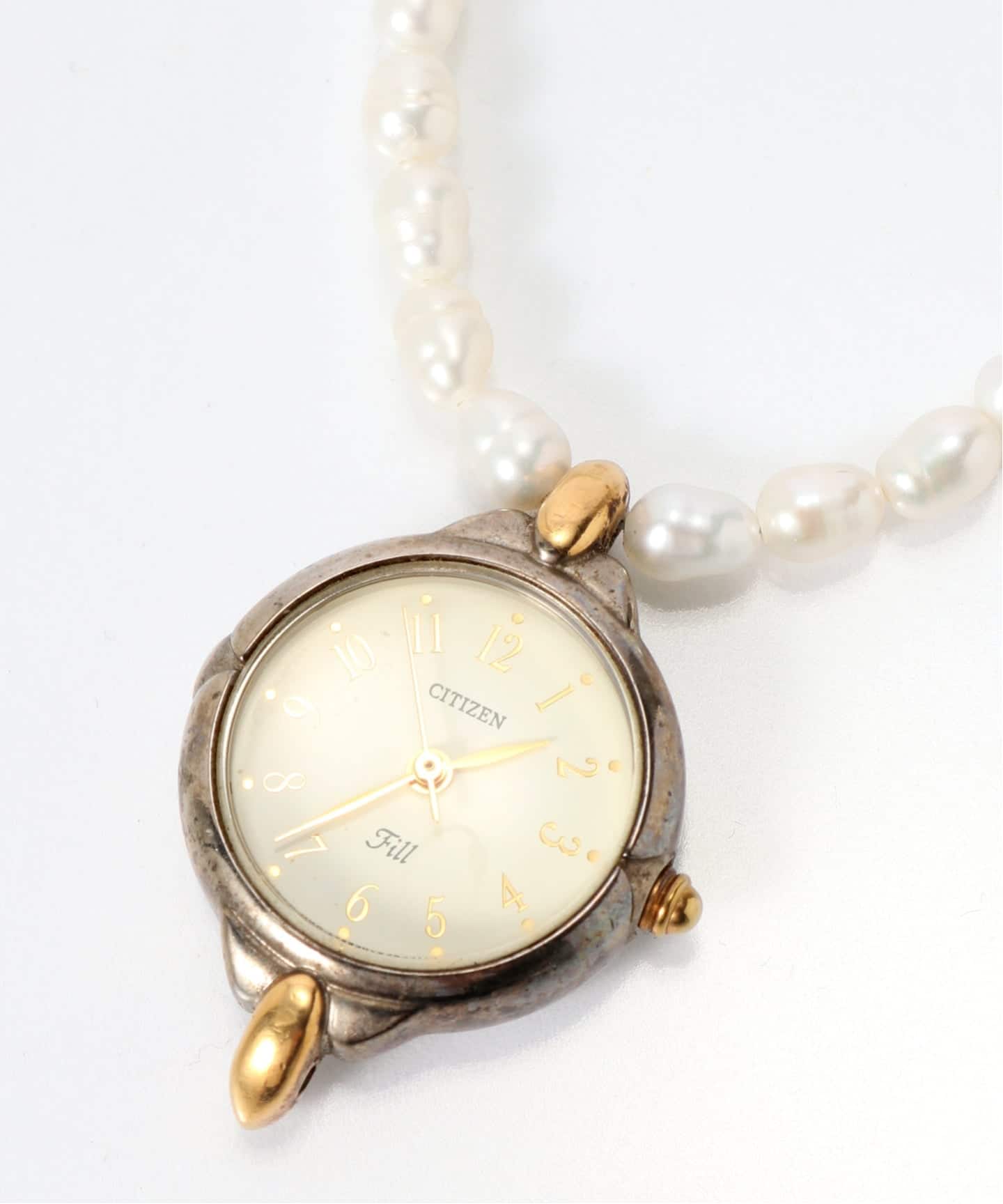 HIDAKA / ヒダカ ORBIT WATCH NECKLACE PEARL（ネックレス