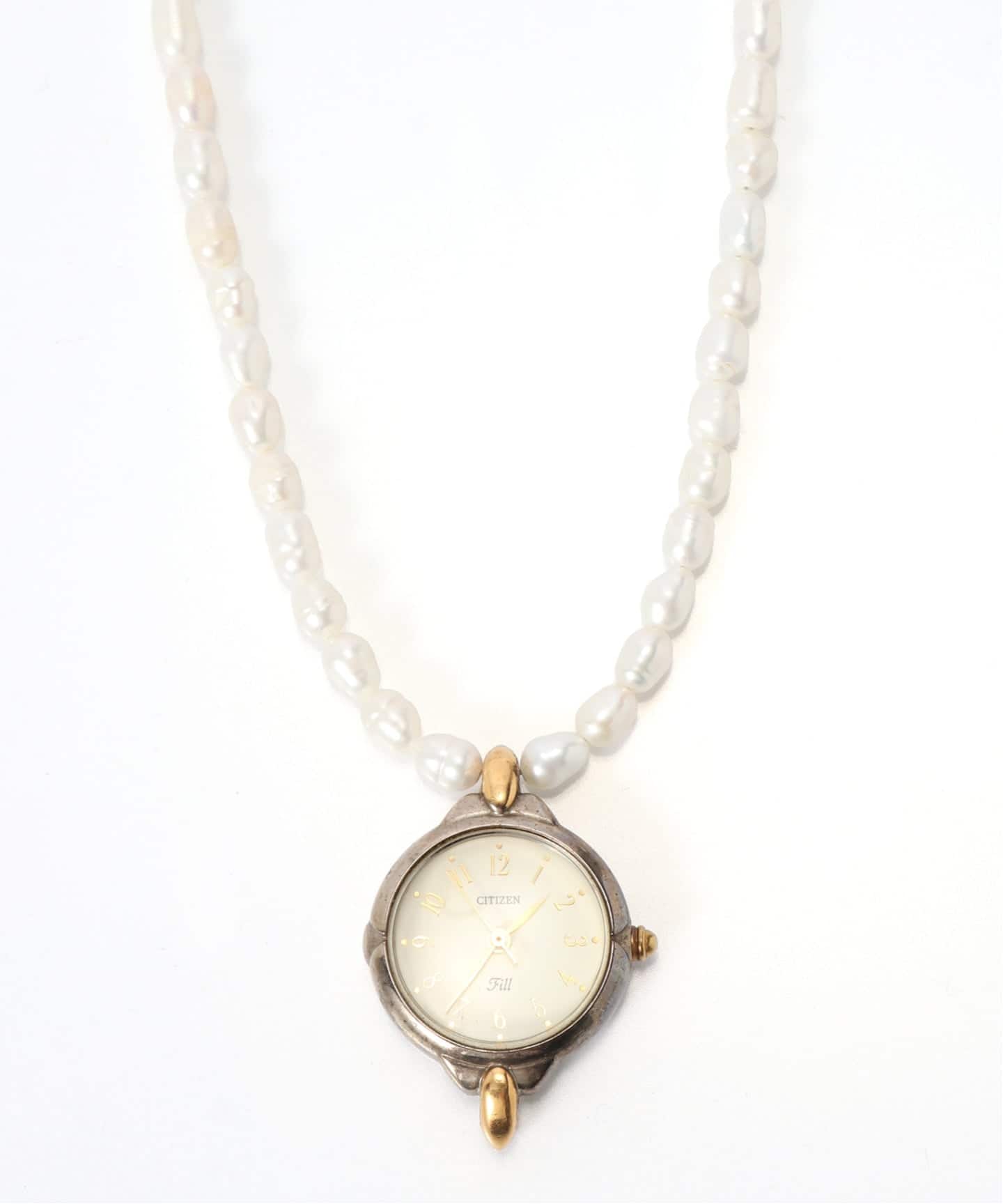 HIDAKA / ヒダカ ORBIT WATCH NECKLACE PEARL（ネックレス