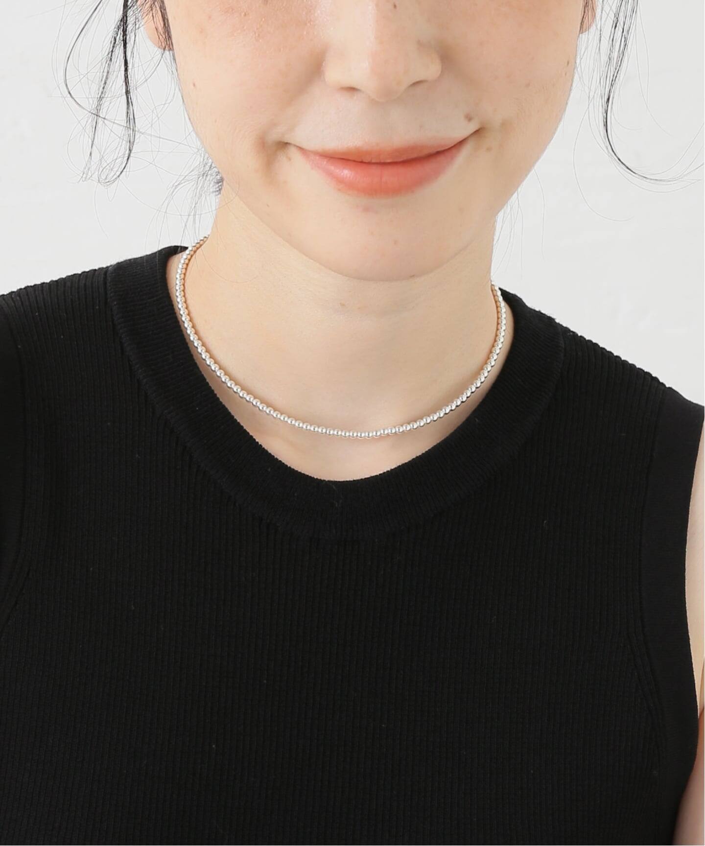 ERICKA NICOLAS BEGAY ナバホパール 3mm/35cm ネックレス（ネックレス 
