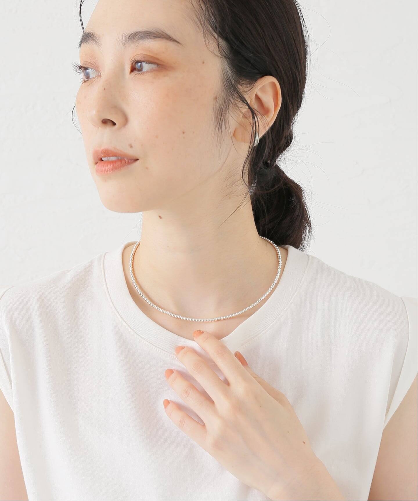 ERICKA NICOLAS BEGAY ナバホパール 3mm/40cm ネックレス（ネックレス 
