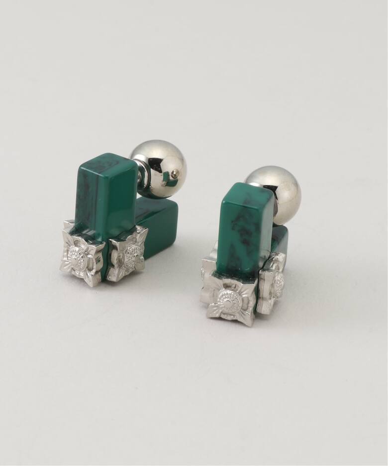 TOGA TOOトーガトゥ】Marble motif pierced earrings：ピアス（ピアス 
