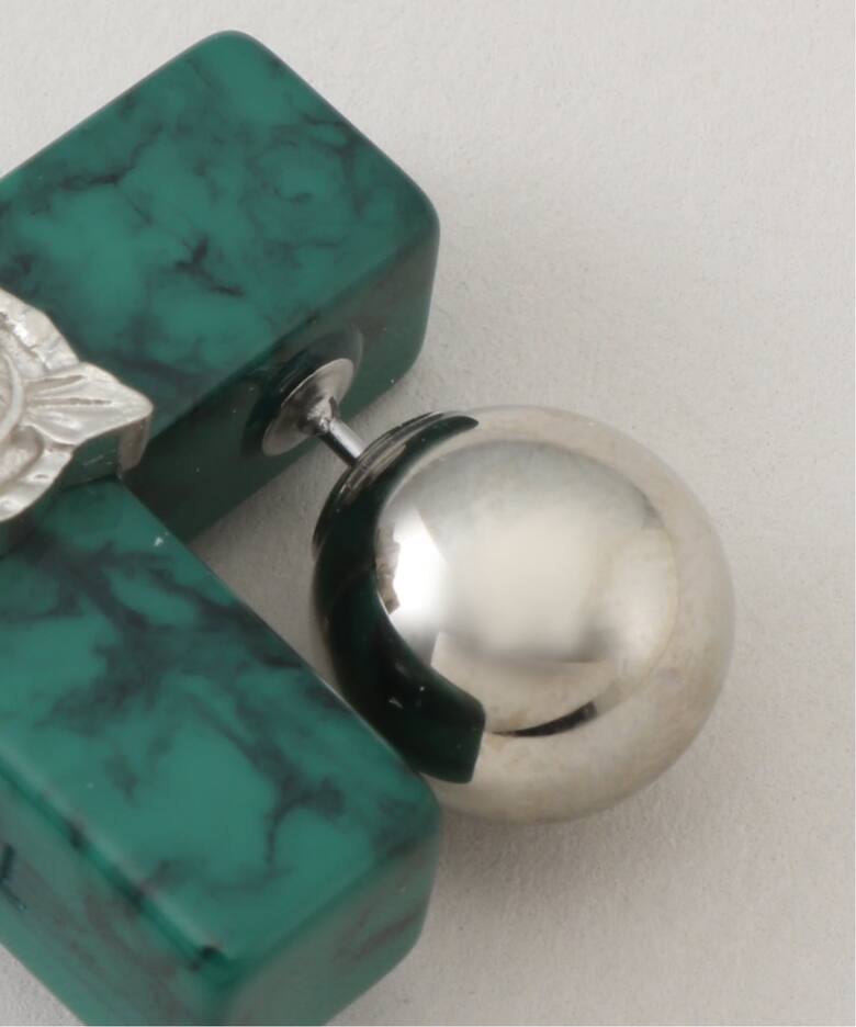 TOGA TOOトーガトゥ】Marble motif pierced earrings：ピアス（ピアス 