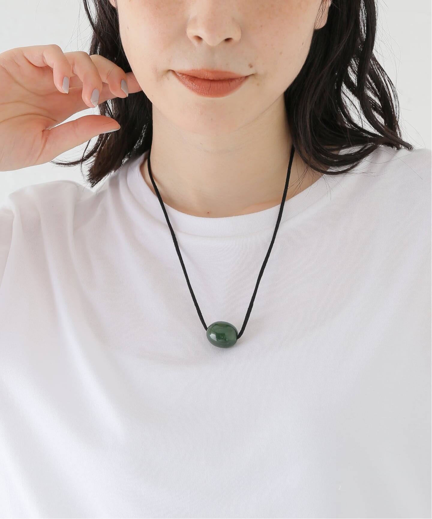 ANNIKA INEZ/ アニカ イネズ】 Small Stone Ellipse Necklace