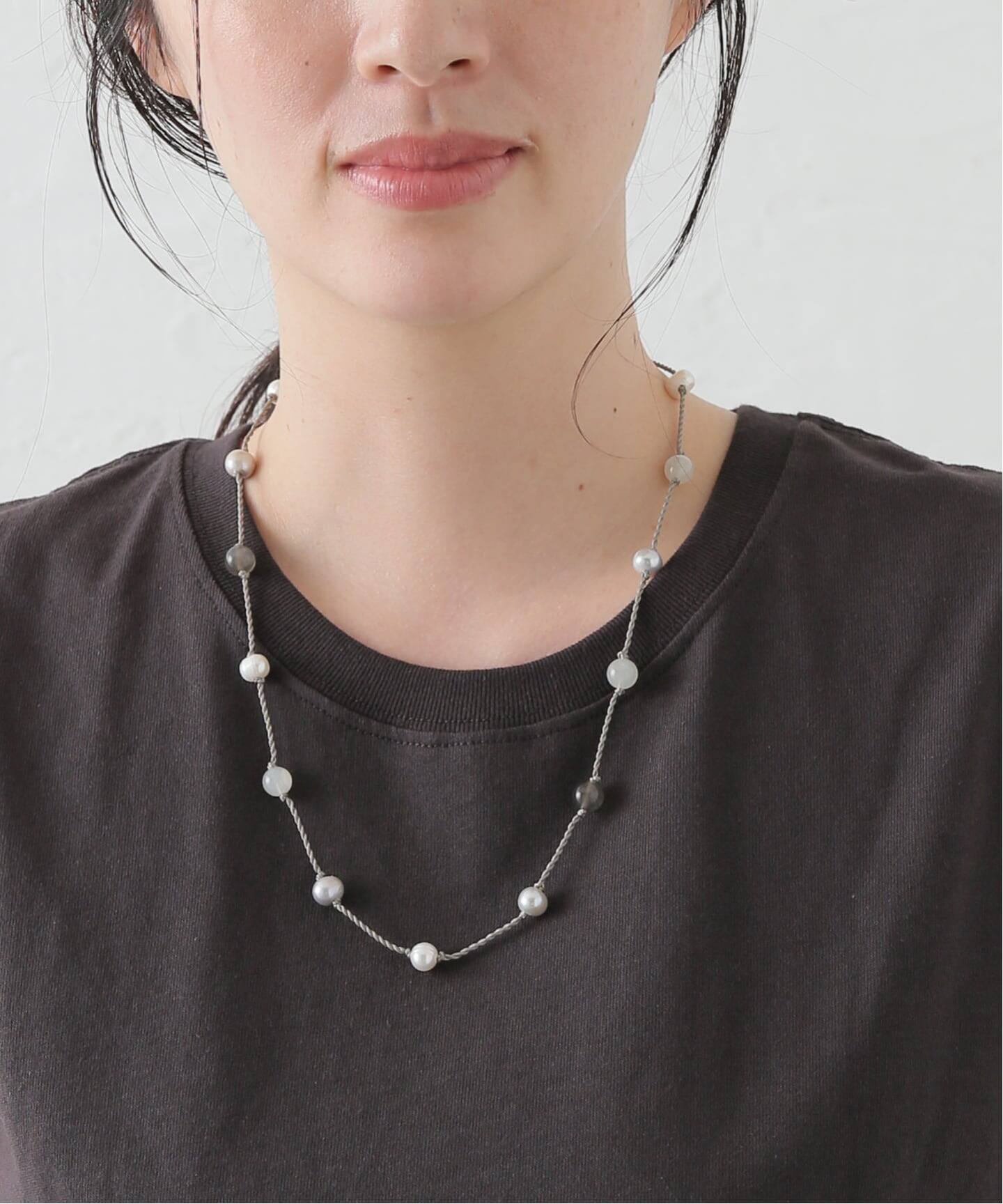 ネックレス&インテリア TEINTE/タント】CALLA MIX PEARL CORD NECKLACE（ネックレス