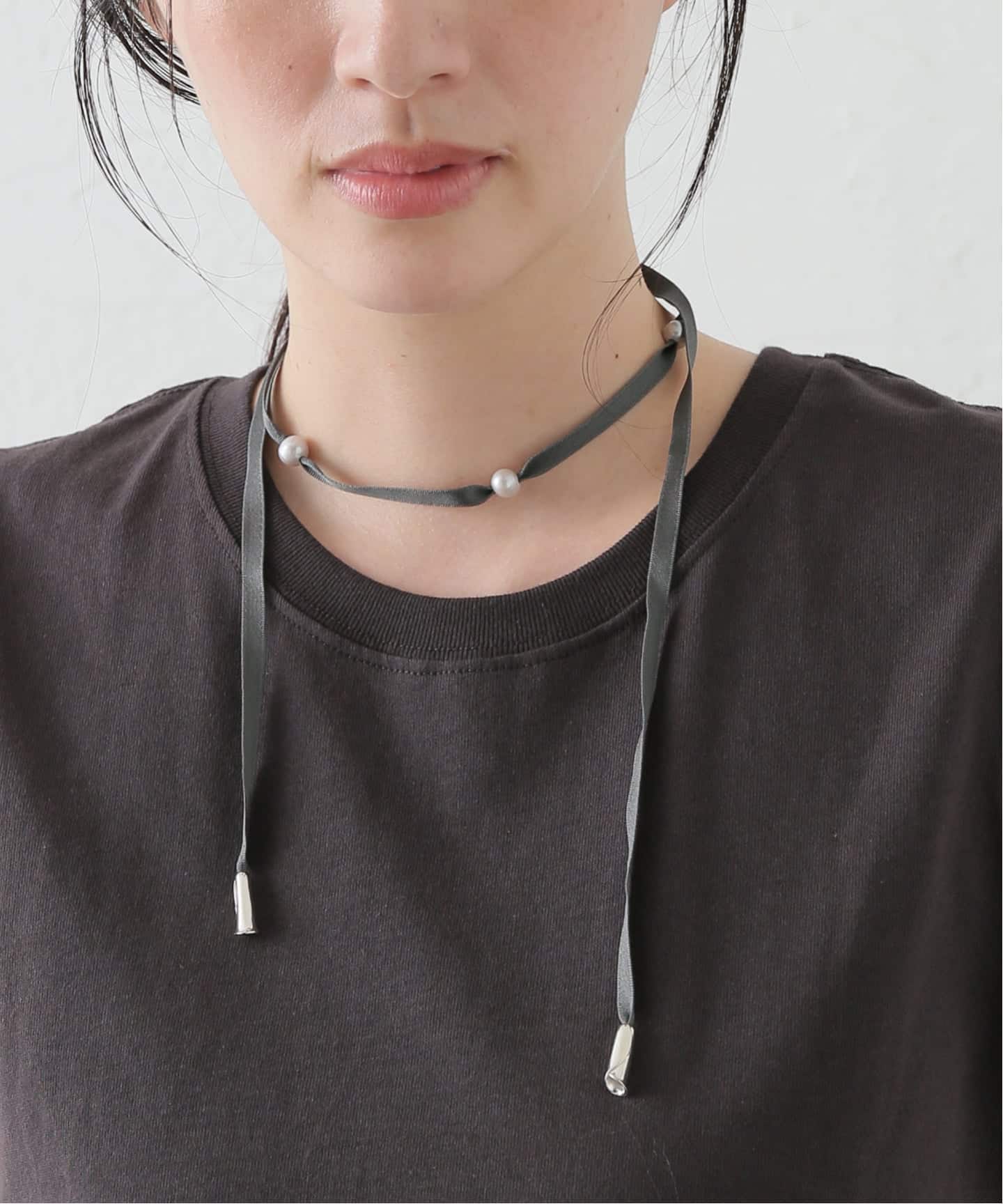 TEINTE/タント】 CALLA 7PEARL RIBBON NECKLACE（ネックレス