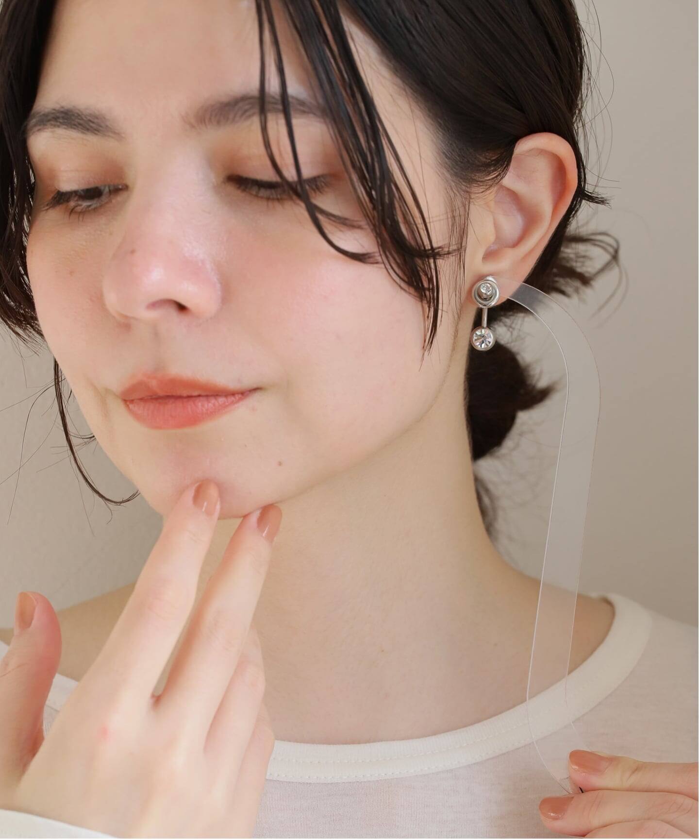 JUSTINE CLENQUET】MINDY CRYSTAL EARRING：ピアス（片耳）（ピアス
