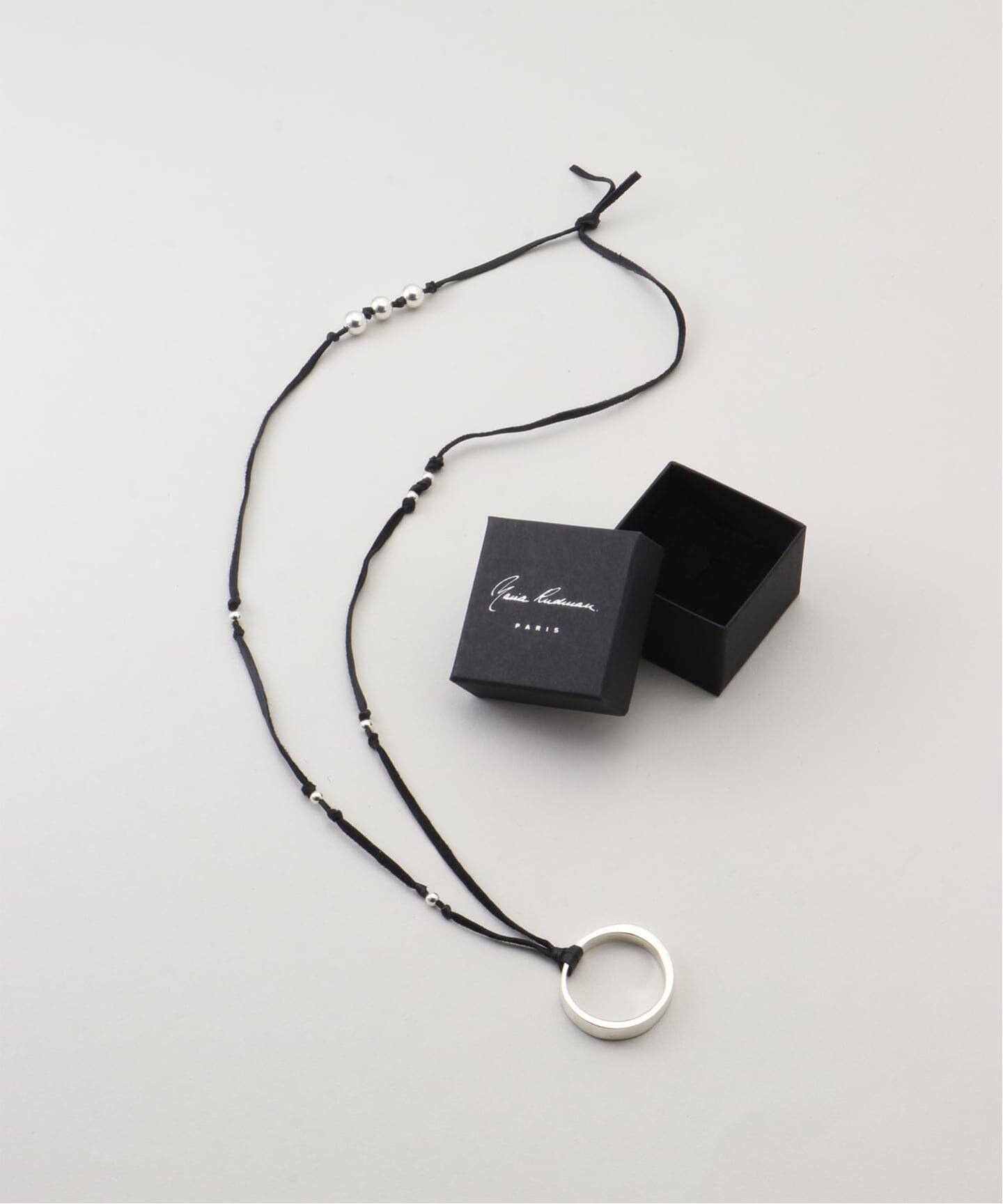 MARIA RUDMAN チョーカーネックレス黒 MARIA RUDMAN】 TURN AROUND avec chaine80cm（ネックレス）｜journal