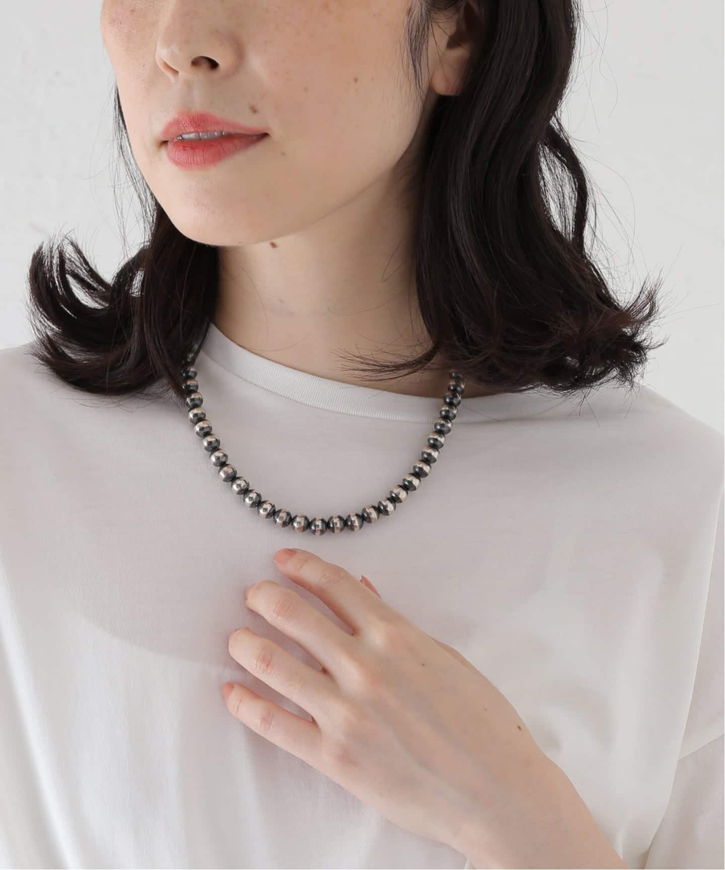 journal standard luxe エリッカニコラスビゲイ8mm45cm ERICKA NICOLAS BEGAY】8MM45CMOXIDISED（ネックレス）｜journal