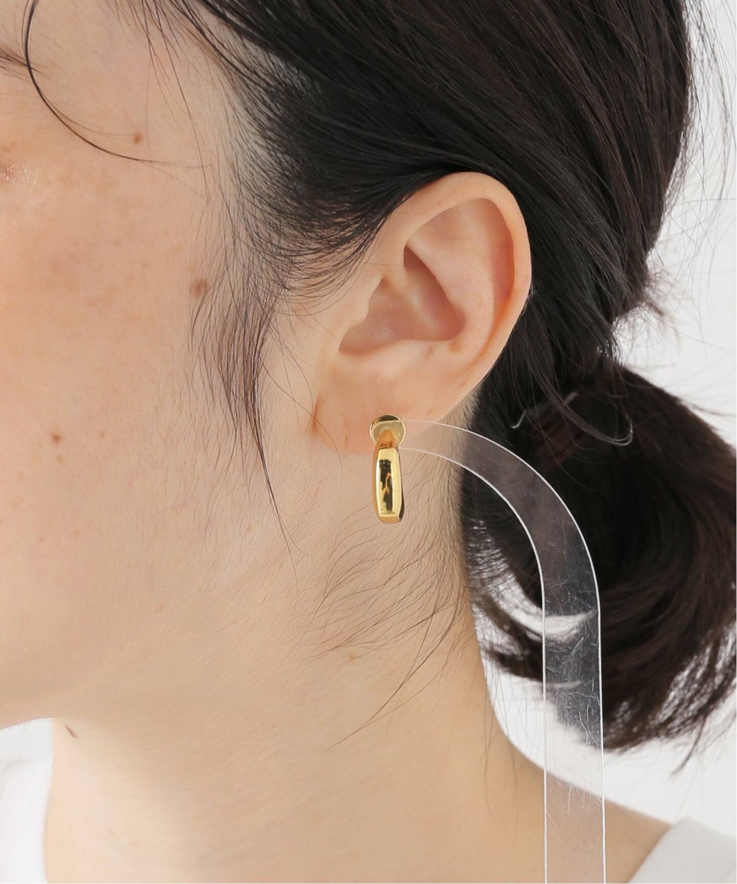 Kenneth Jay Lane/ケネス ジェイ レーン】 gold hoop earring（ピアス