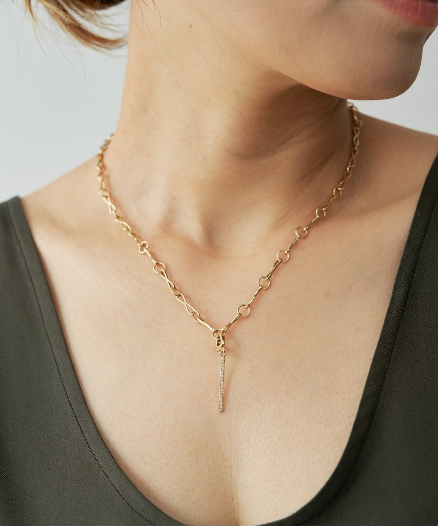 （リョウ）Deuxieme Classe ネックレス AZLEE/アズリー】LARGE MOTIF CHAIN LARIAT 22（ネックレス