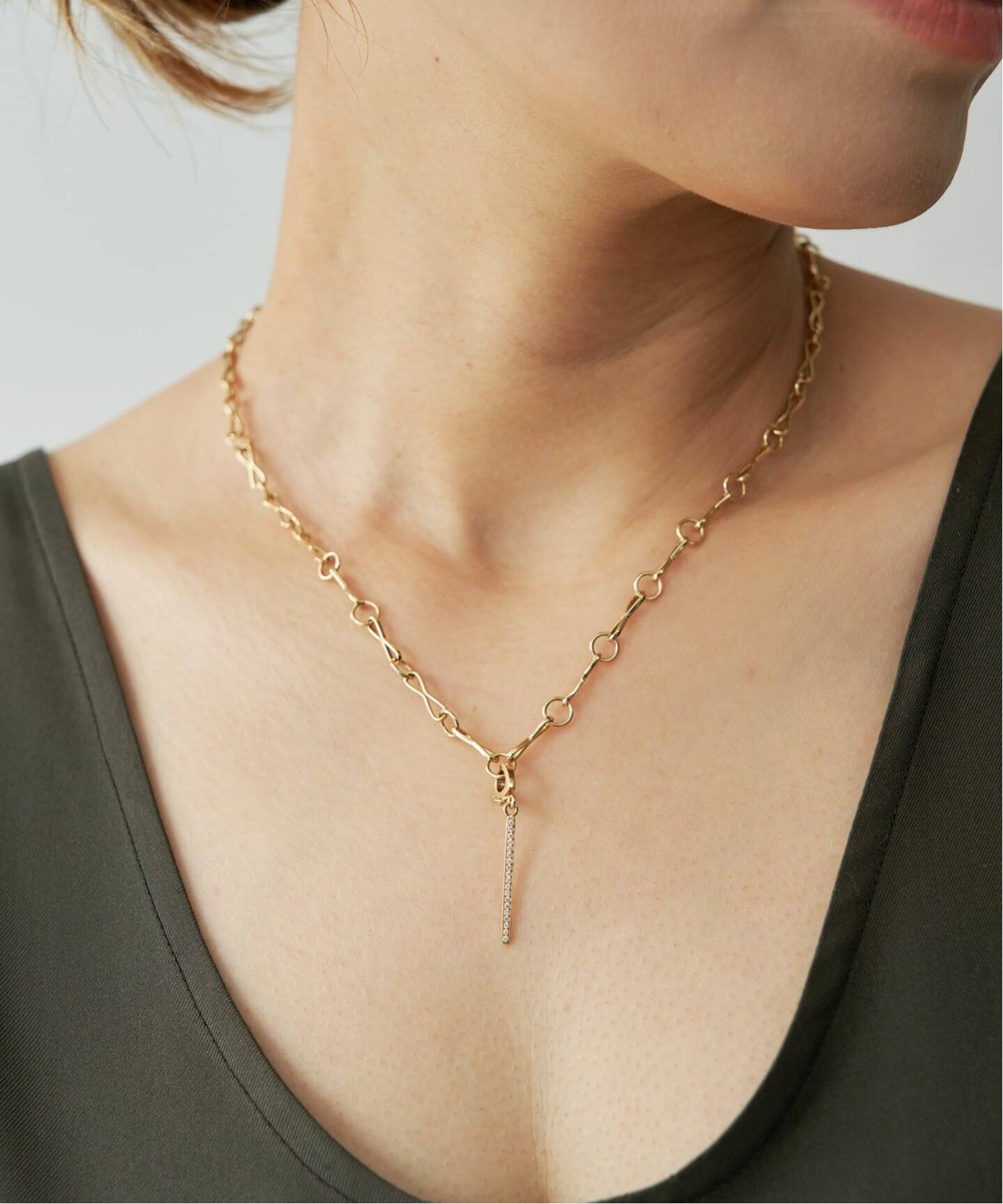 AZLEE/アズリー】LARGE MOTIF CHAIN LARIAT 22（ネックレス