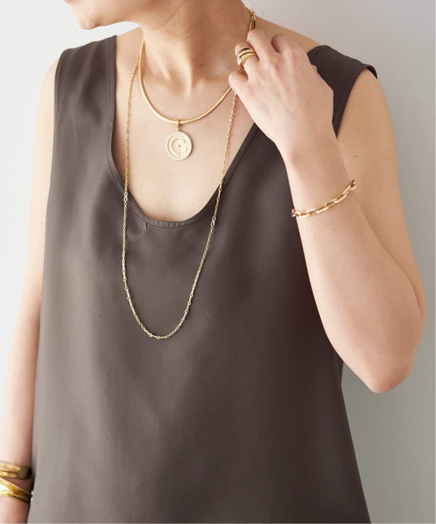 （リョウ）Deuxieme Classe ネックレス AZLEE/アズリー】SMALL MOTIF CHAIN WITH DIAMOND 32（ネックレス