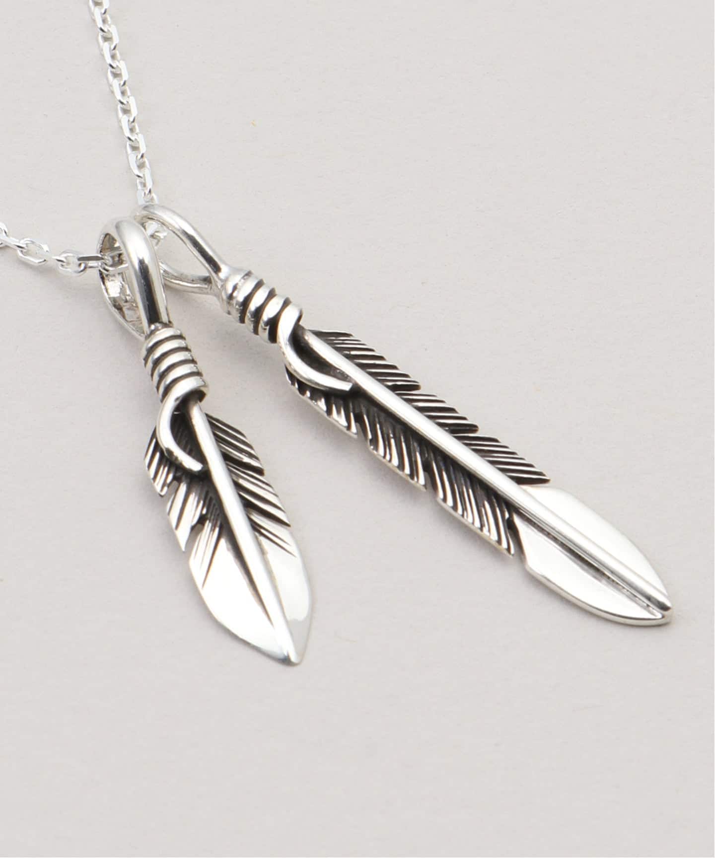 最終価格MUSE HARPOアルポDOUBLE FEATHER ネックレス S HARPO/アルポ】 DOUBLE FEATHER ネックレス S（ネックレス）｜MUSE de