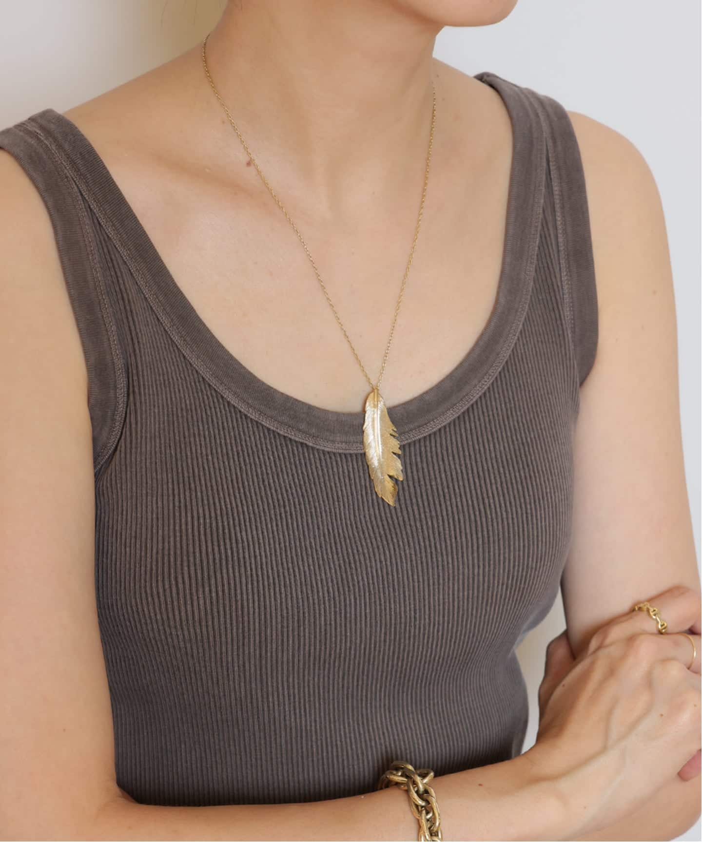 Manon Jewelry/マノン ジュエリー】Feather (Big)47.5chain ネックレス