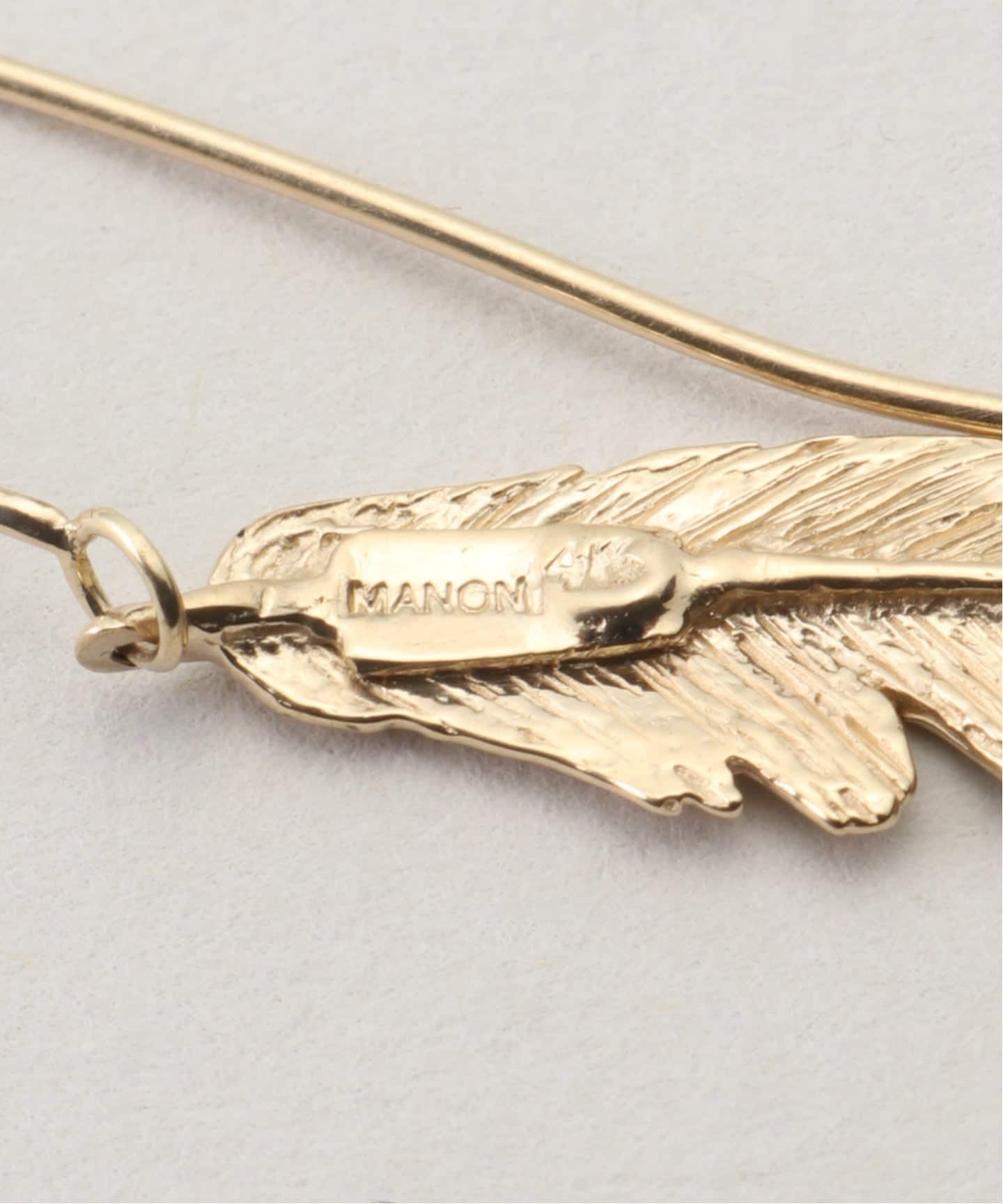 Manon Jewelry/マノンジュエリー】Feather ピアス（S）14k YG（ピアス