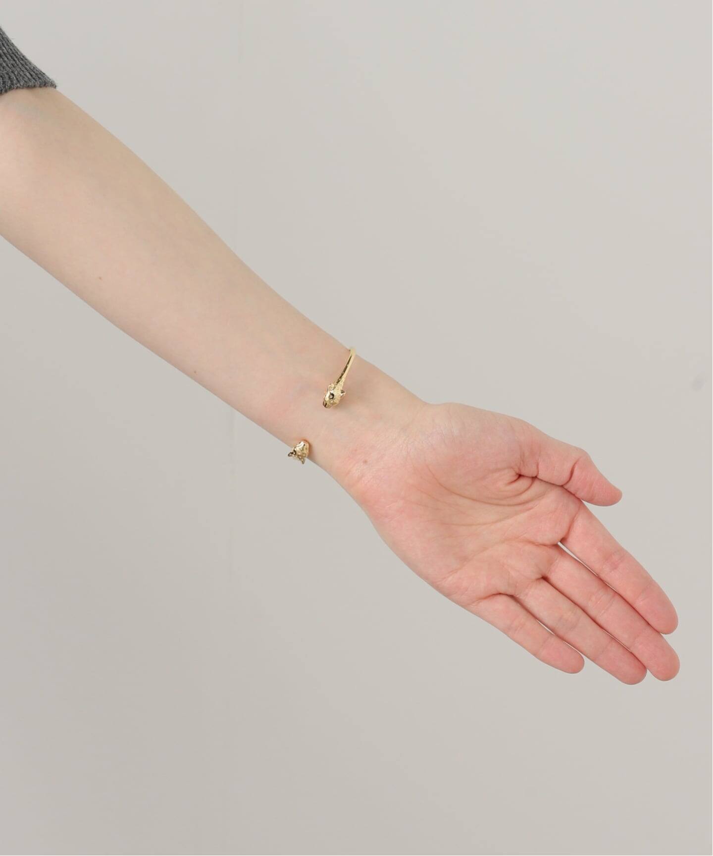 ☆えつ☆ ベージュ×オーロラ オーダーバングル La Blonde aux Bijoux/ラ ブロンド オ ビジュー】PANTHER カフ
