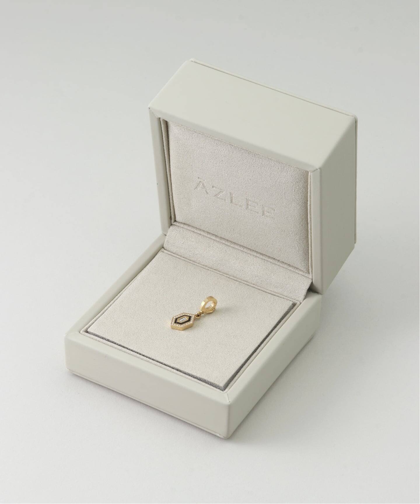 AZLEE/アズリー】 SMALL DIAMOND BLACK ENAMEL チャーム（チャーム